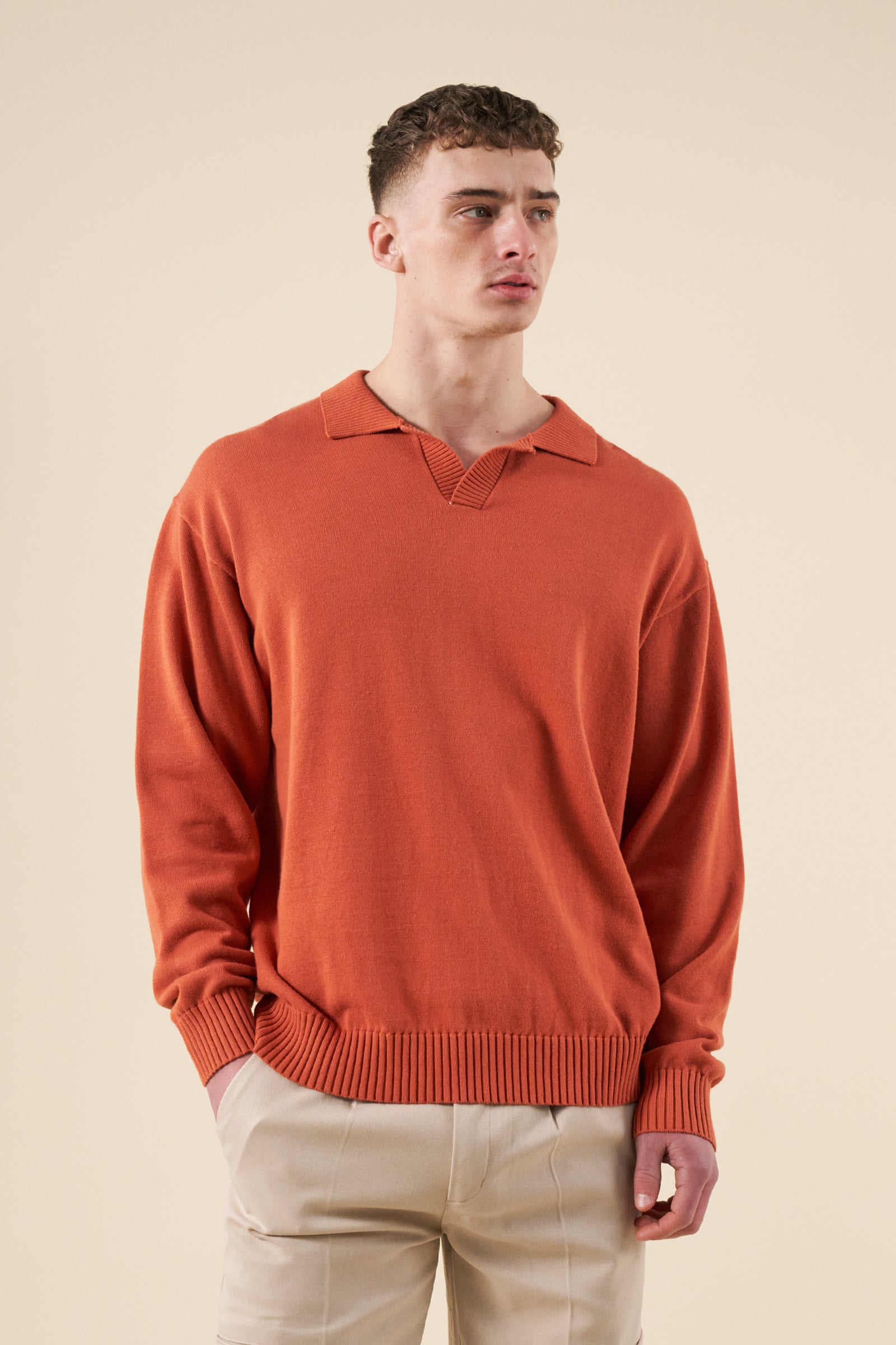 TROPEZ KNIT POLO SWEATER