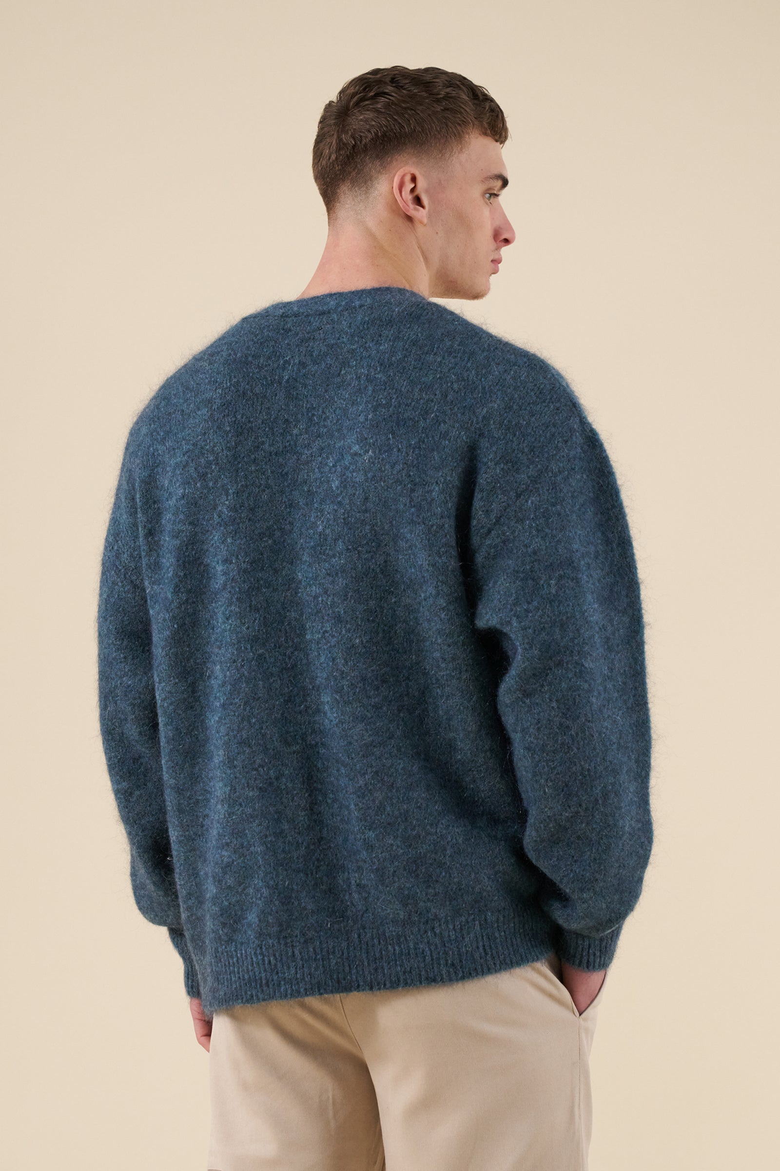 SAWYER MOHAIR CARDIGAN - INDIGO