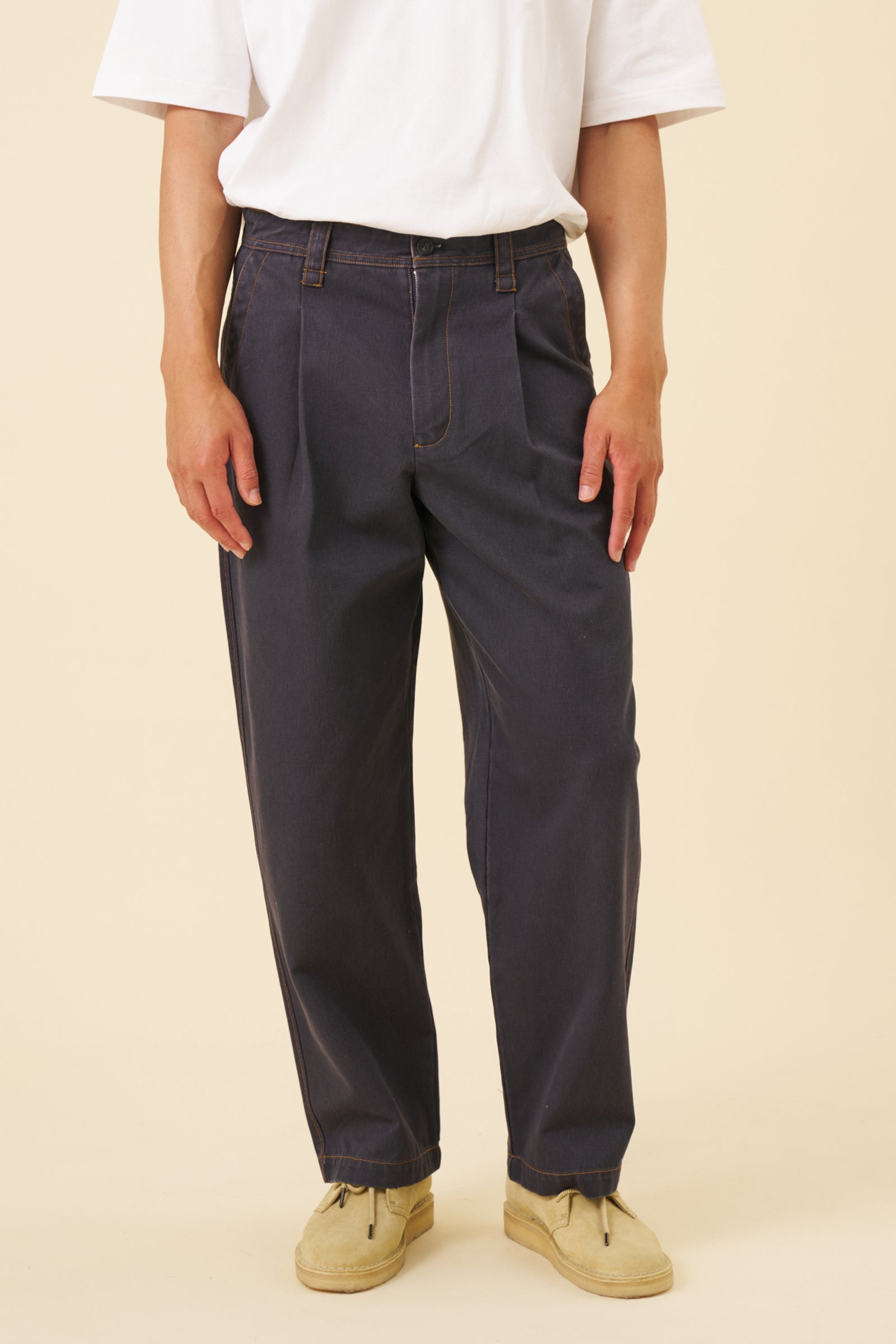 HEAVY CANVAS WORKWEAR TROUSER - NAVY