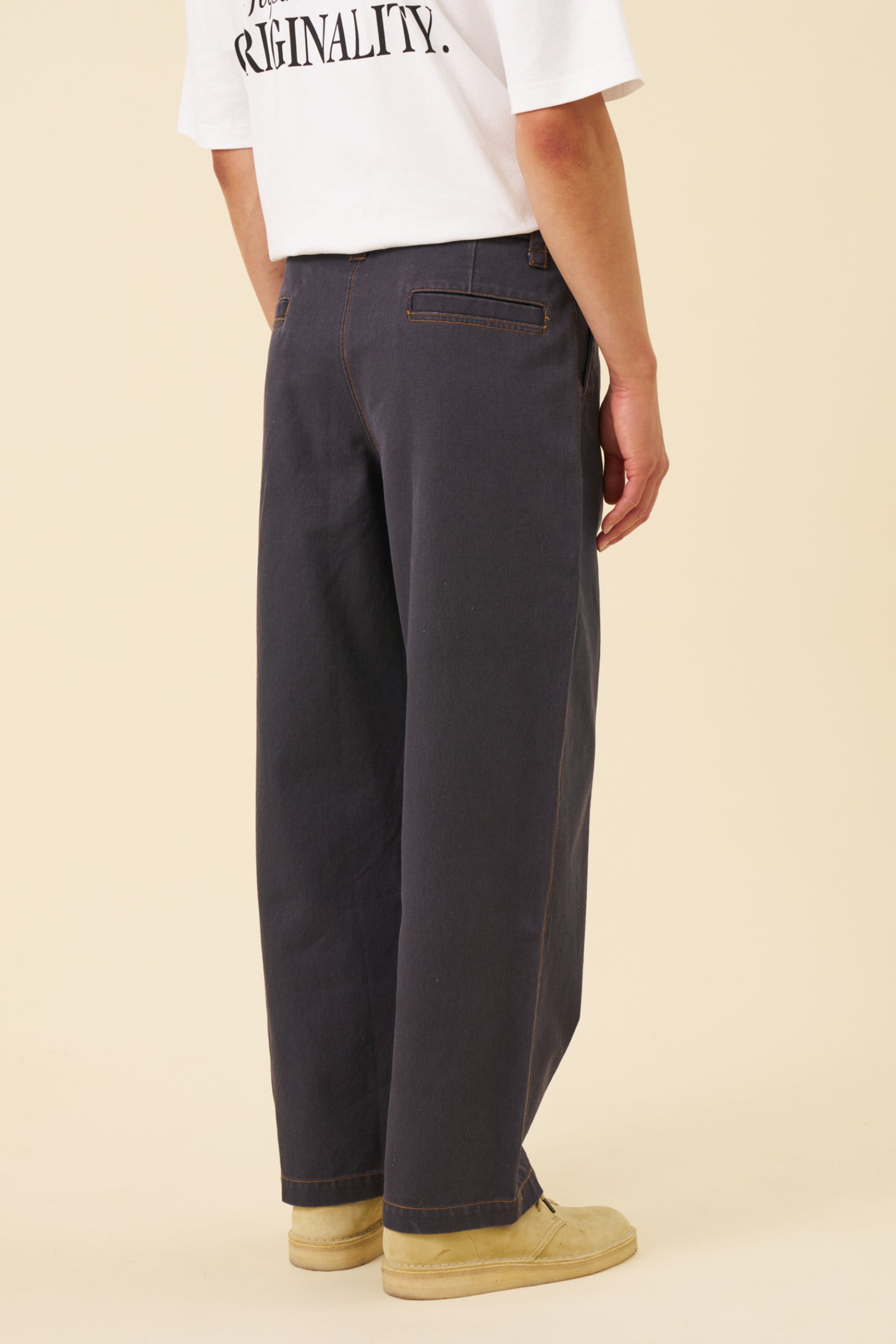 HEAVY CANVAS WORKWEAR TROUSER - NAVY