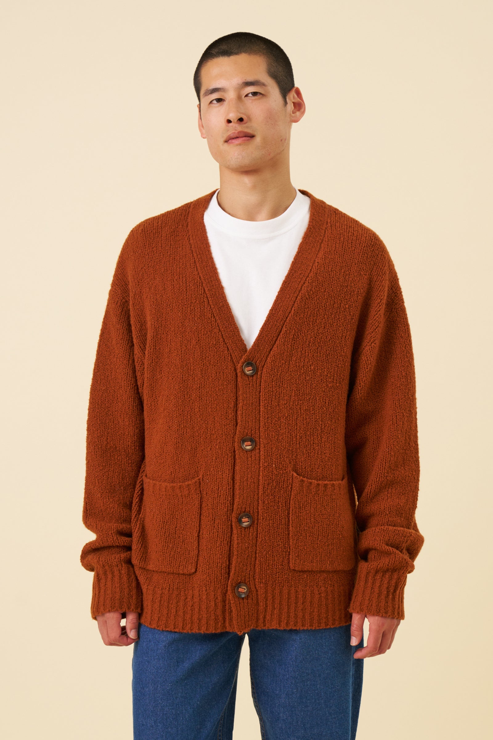ROASTED ROOTS WOOL CARDIGAN
