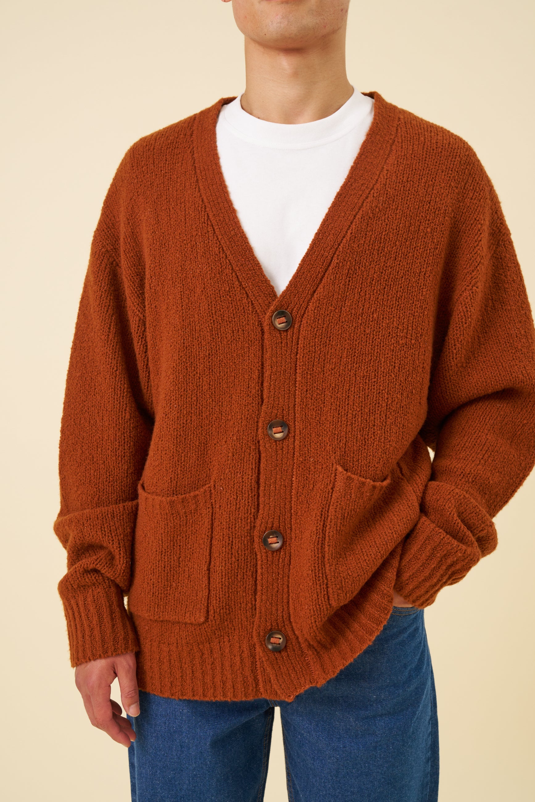 ROASTED ROOTS WOOL CARDIGAN