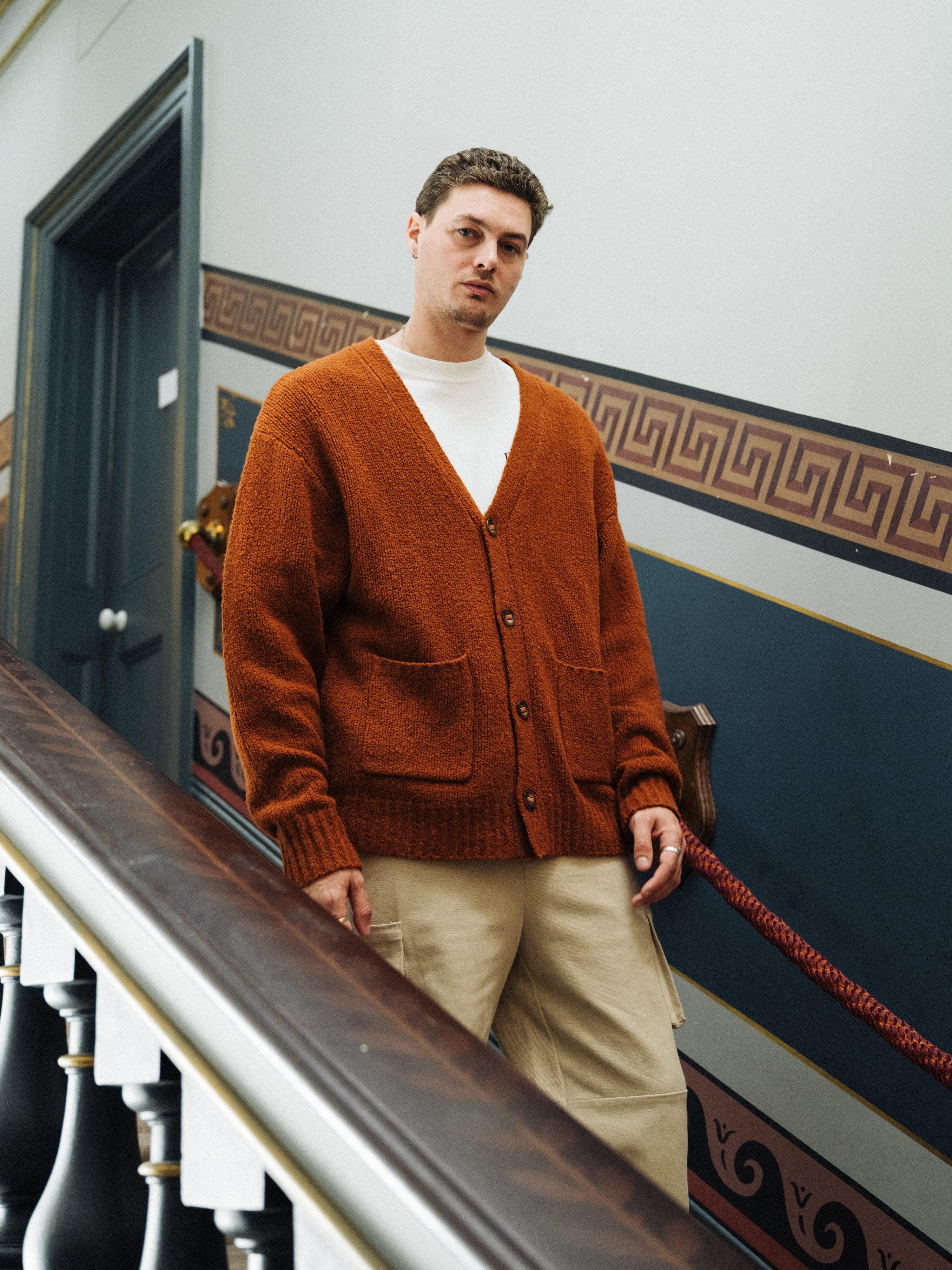 ROASTED ROOTS WOOL CARDIGAN