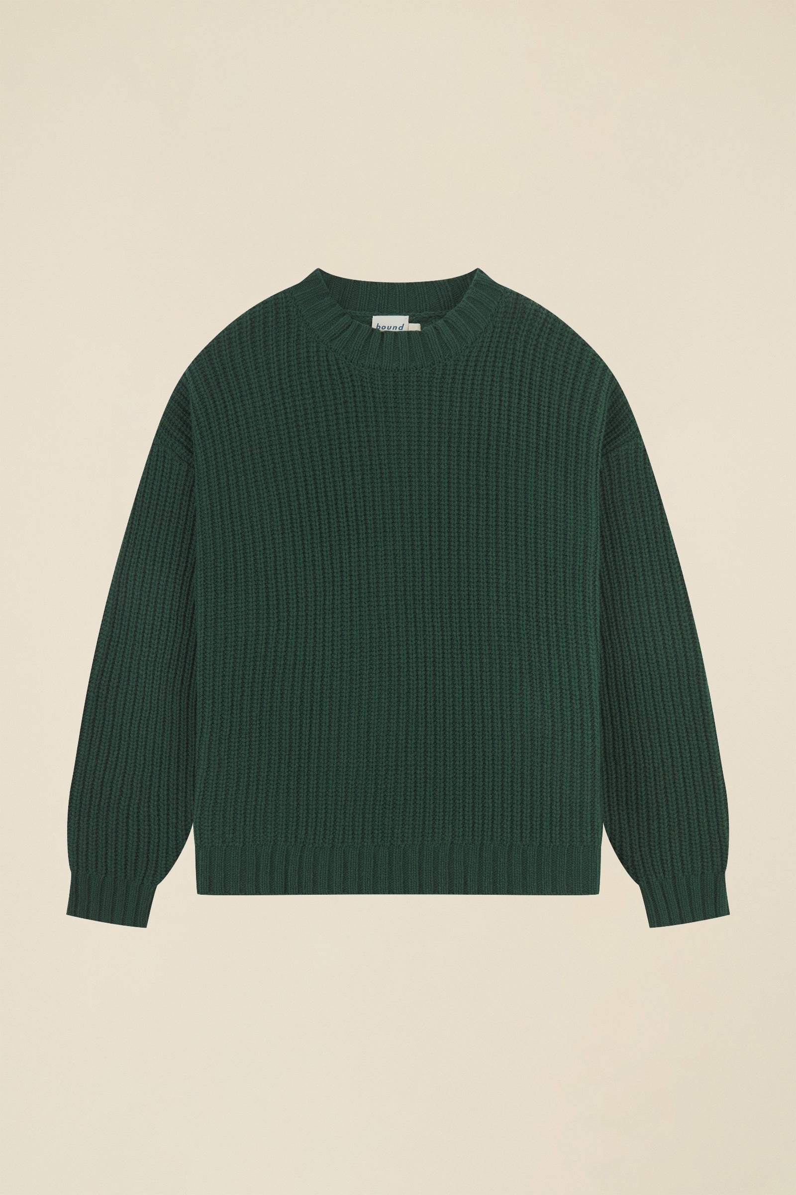 CHUNKY MOCK NECK KNIT - BOTTLE GREEN