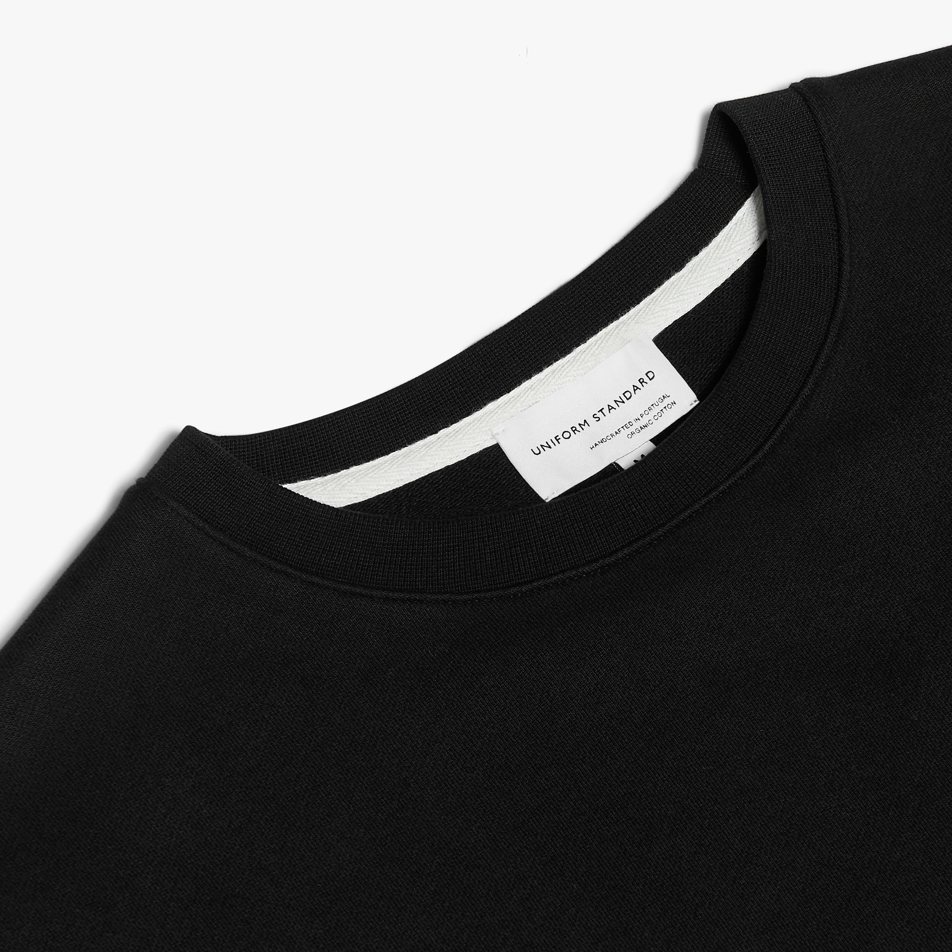 Organic Cotton Fleece Sweatshirt Black