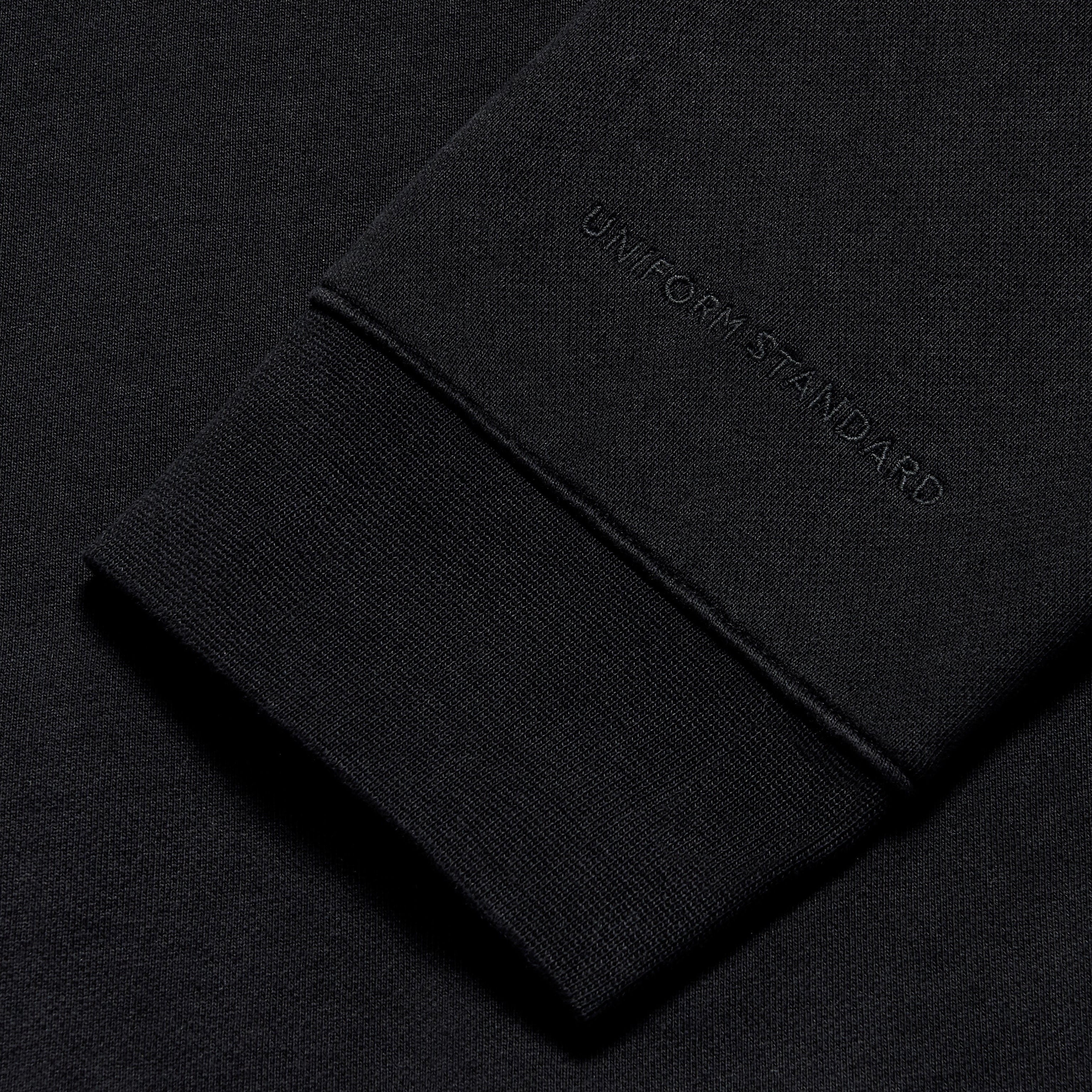 Organic Cotton Fleece Sweatshirt Black