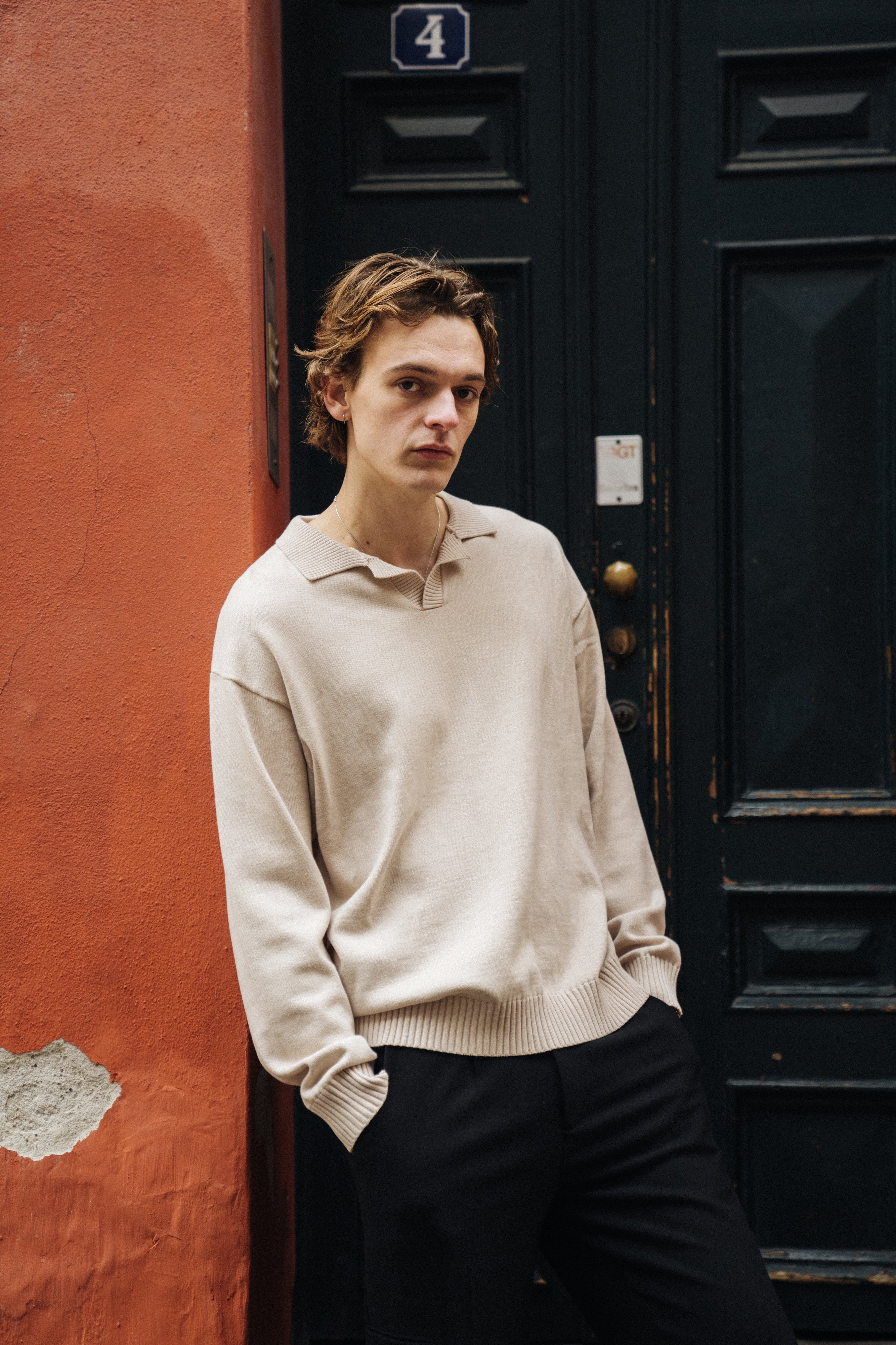 TROPEZ KNIT POLO SWEATER