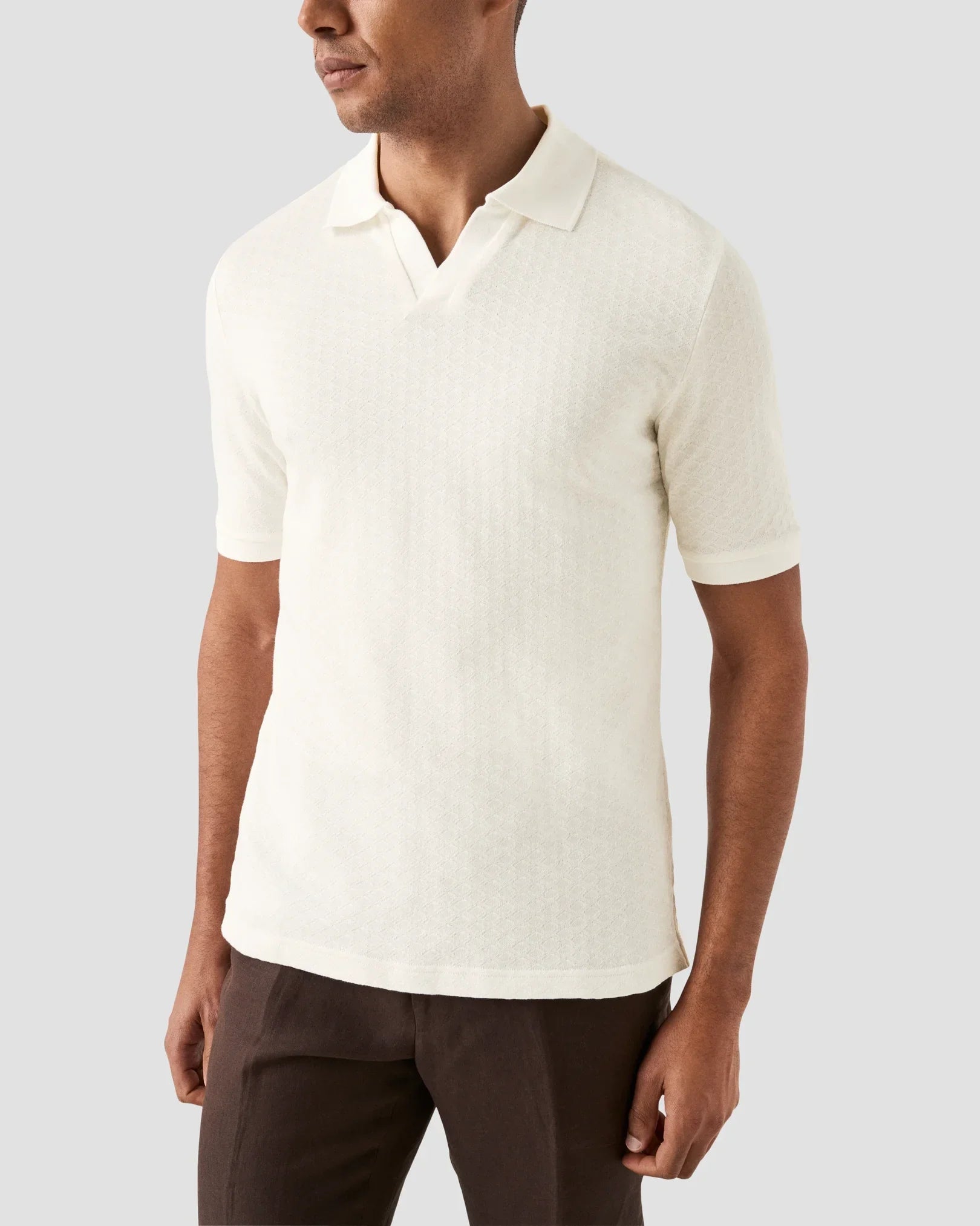 Eton Diamond Jaquard Polo Shirt