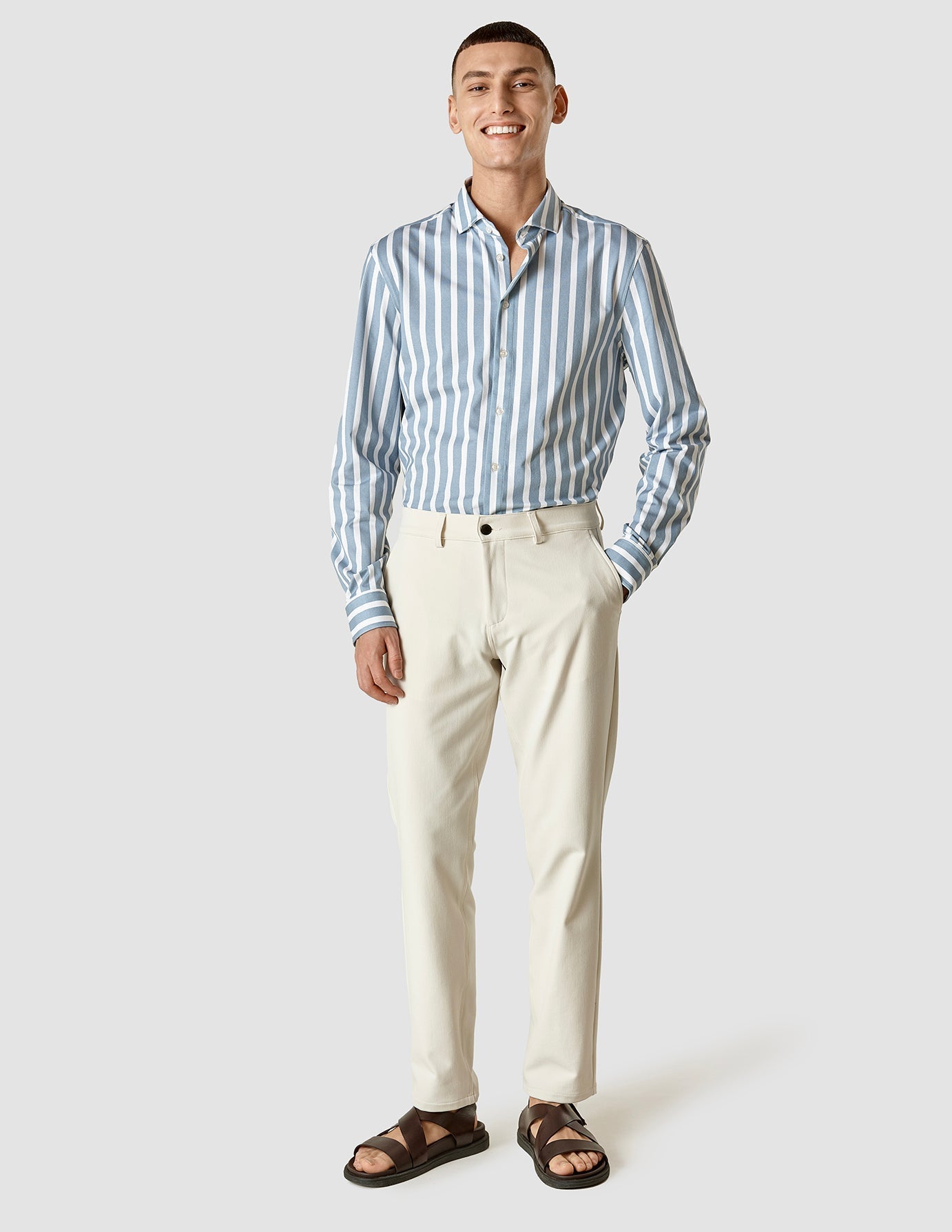 Pants Slim Off White