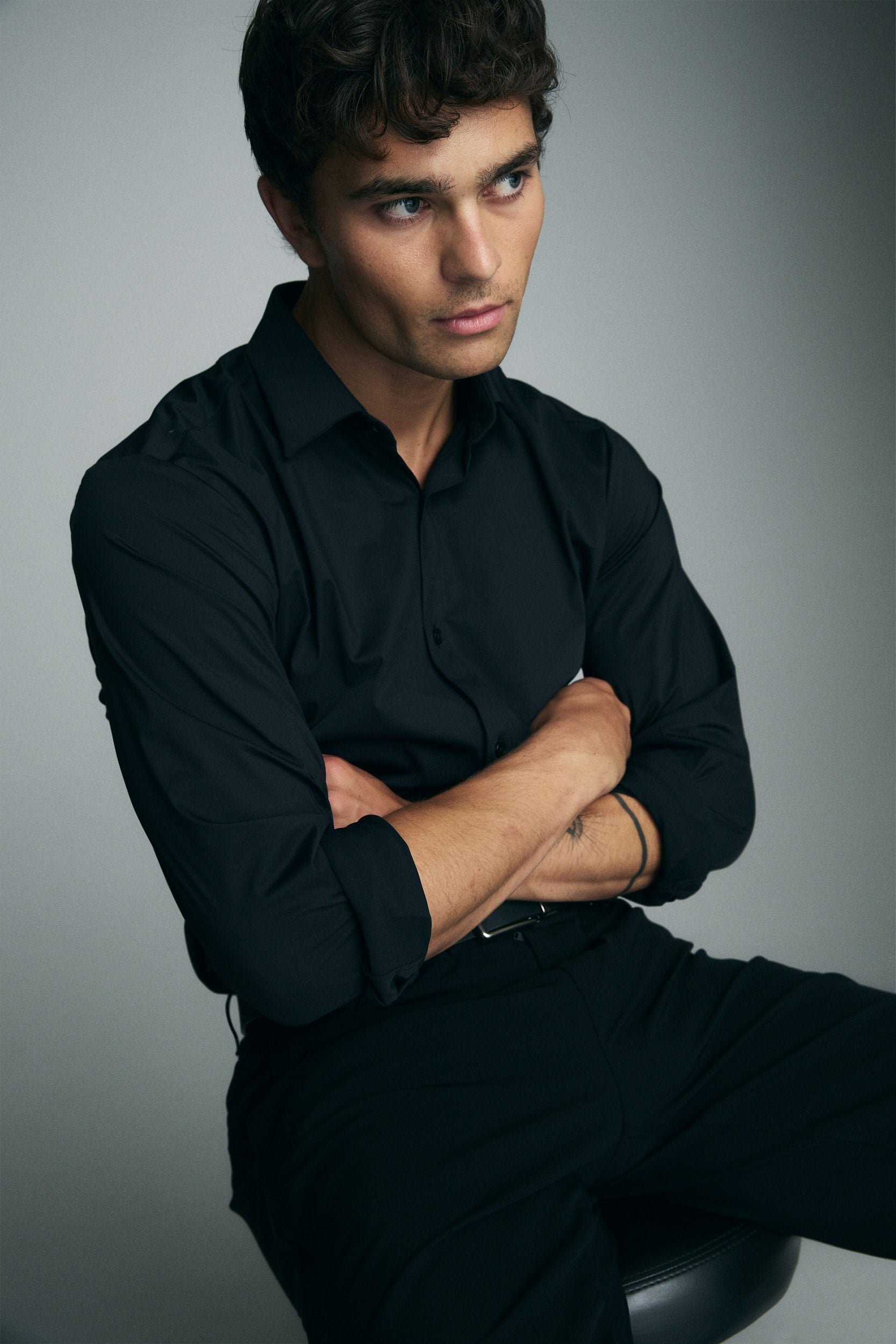 Stretch jersey shirt