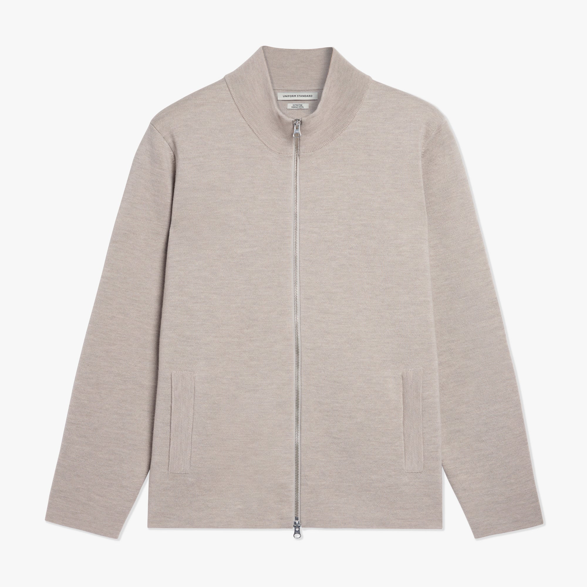 Merino Wool Full Zip Cardigan Mens