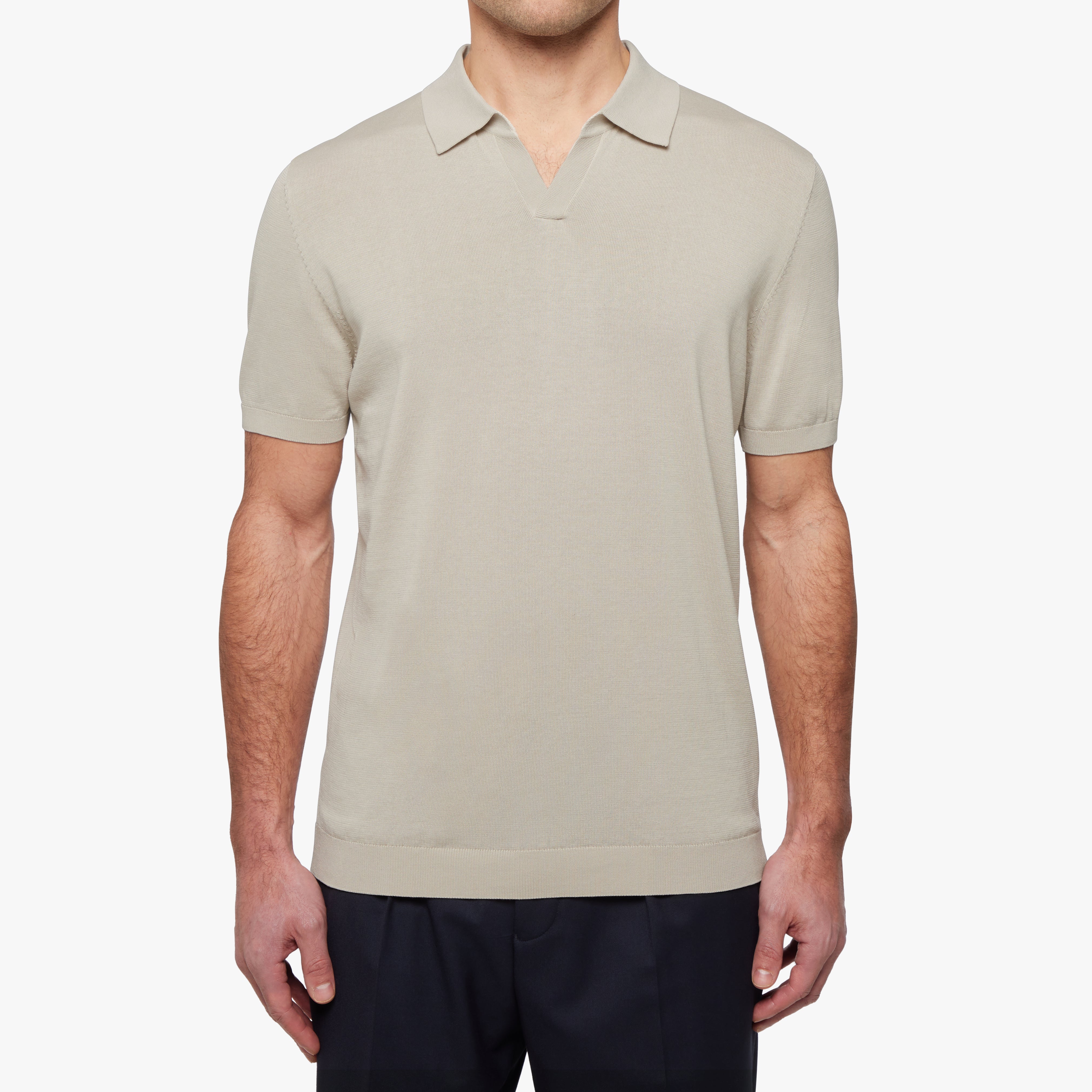 Cotton Silk Relaxed Polo Mens