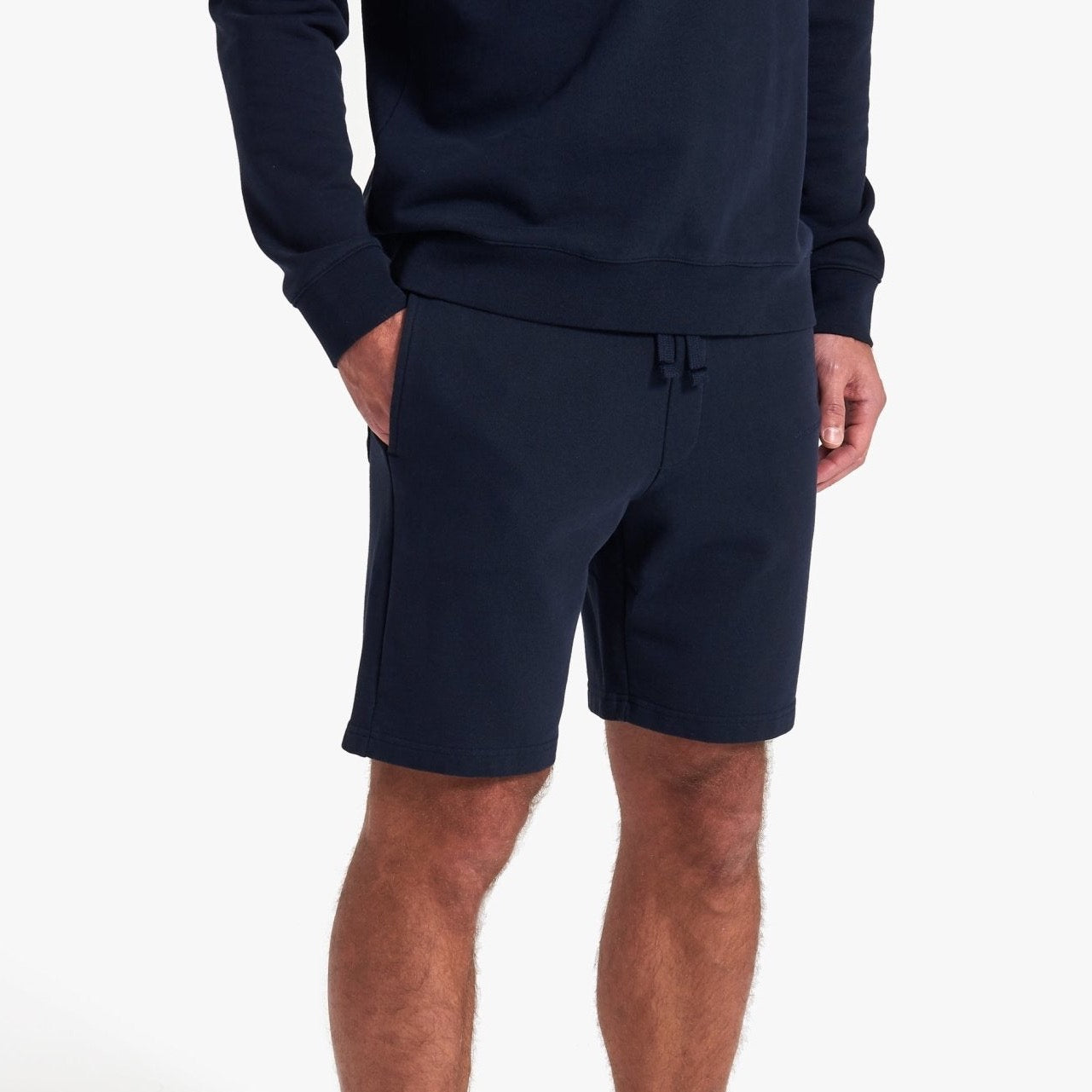 Organic Cotton Fleece Shorts Navy