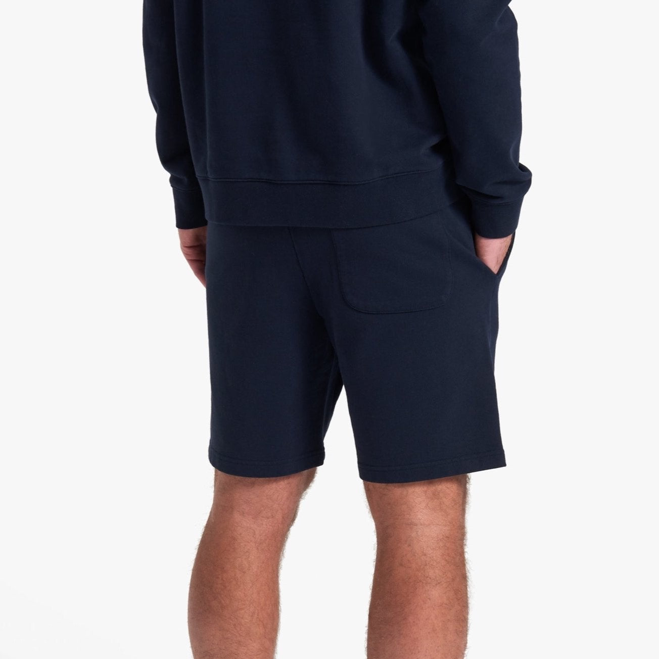 Organic Cotton Fleece Shorts Navy