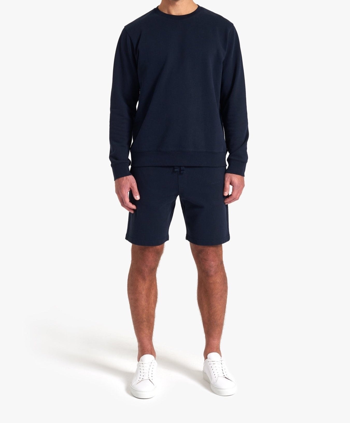 Organic Cotton Fleece Shorts Navy