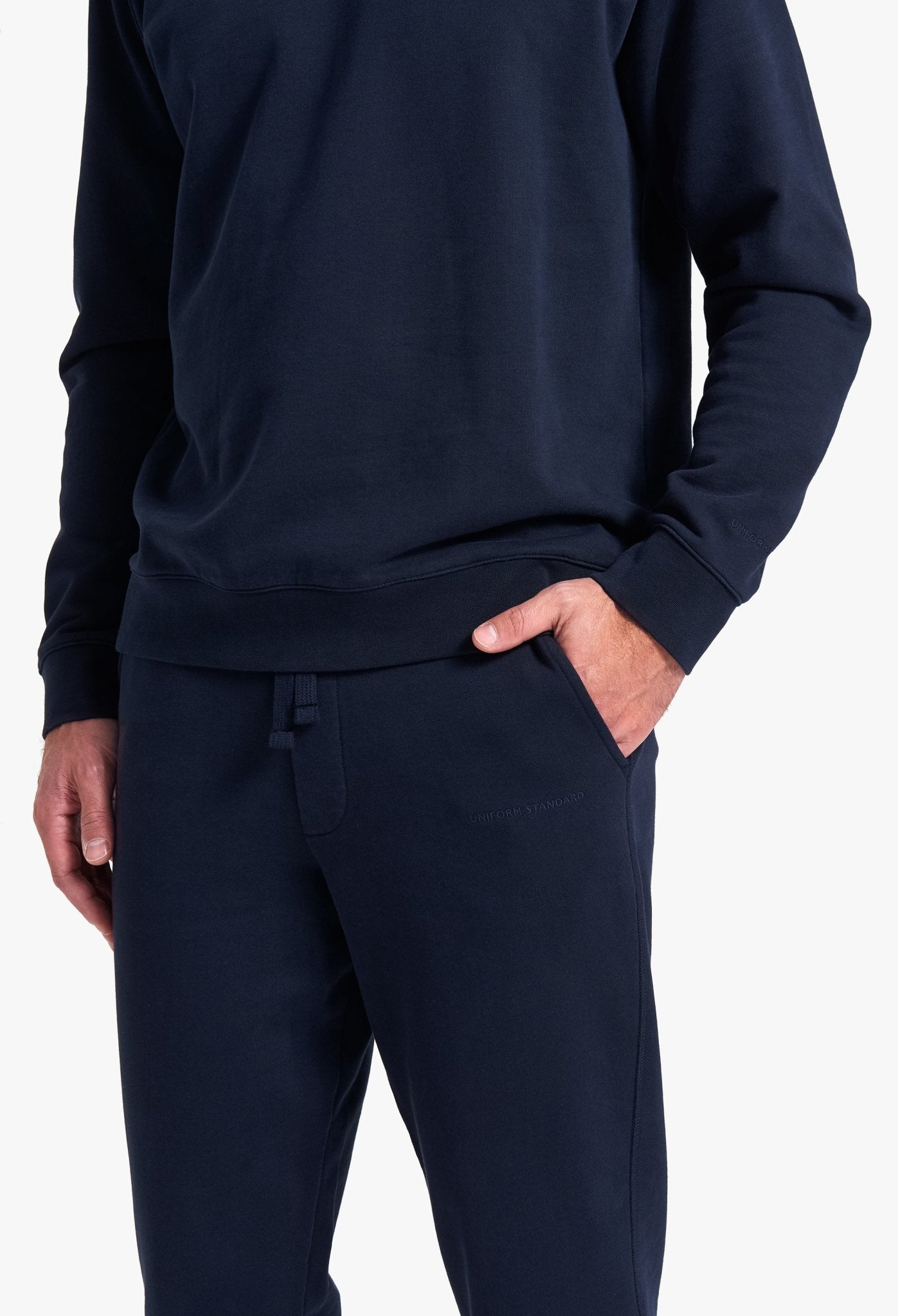 Organic Cotton Fleece Sweatpants Black
