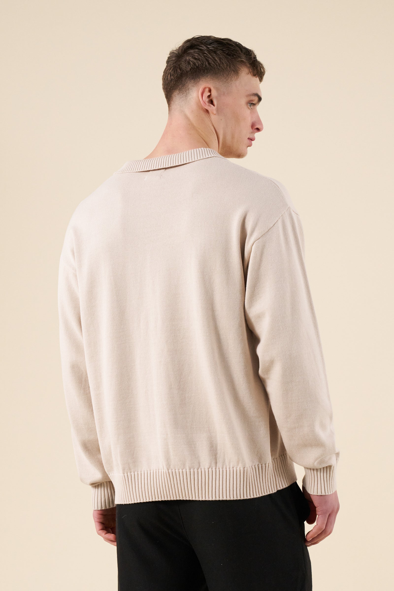 TROPEZ KNIT POLO SWEATER