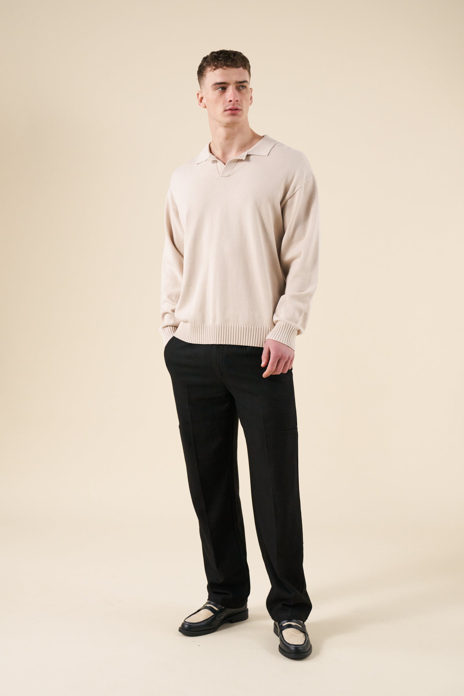 TROPEZ KNIT POLO SWEATER