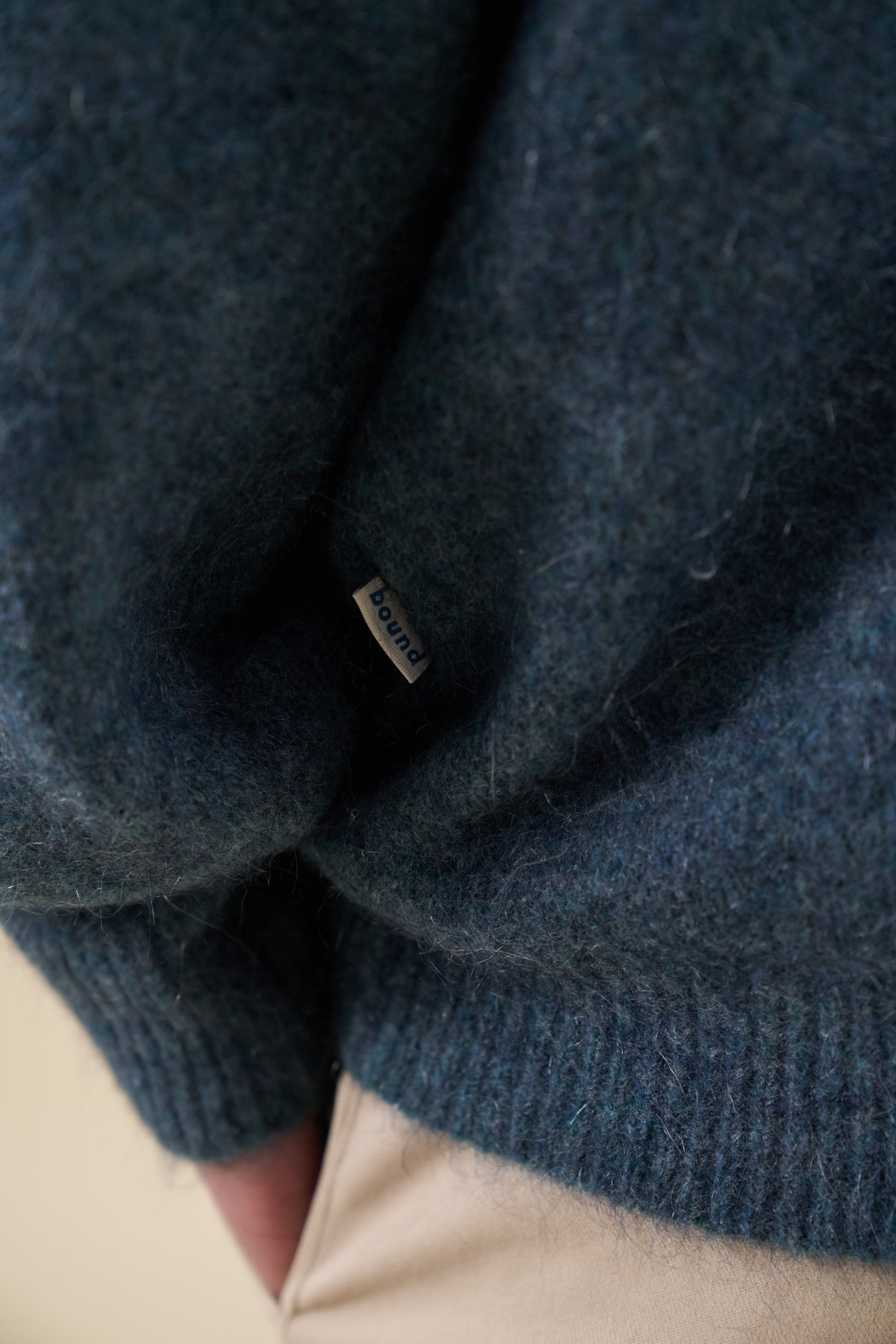 SAWYER MOHAIR CARDIGAN - INDIGO