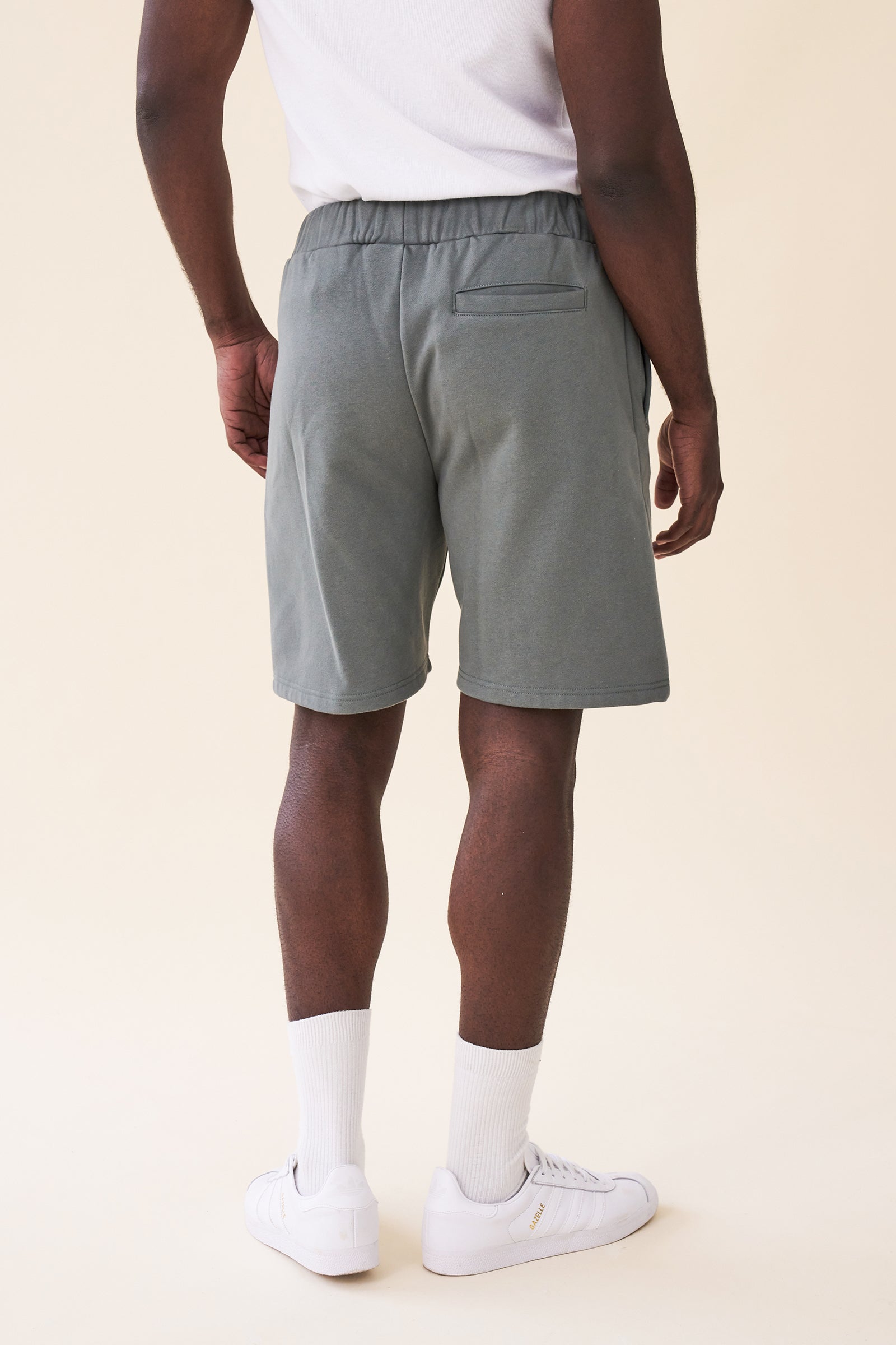 SCRIPT JOGGER SHORTS - MID GREY
