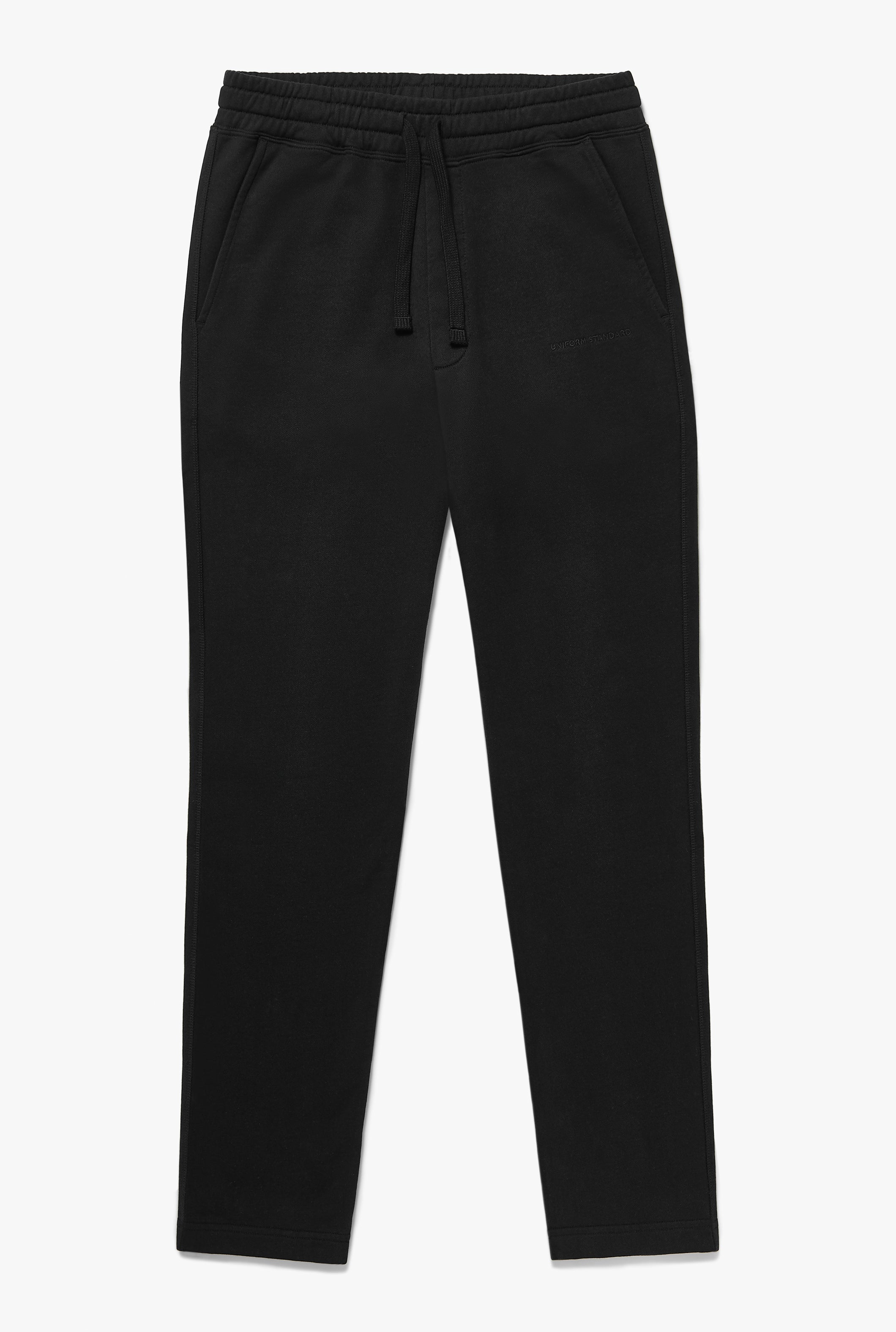 Organic Cotton Fleece Sweatpants Black