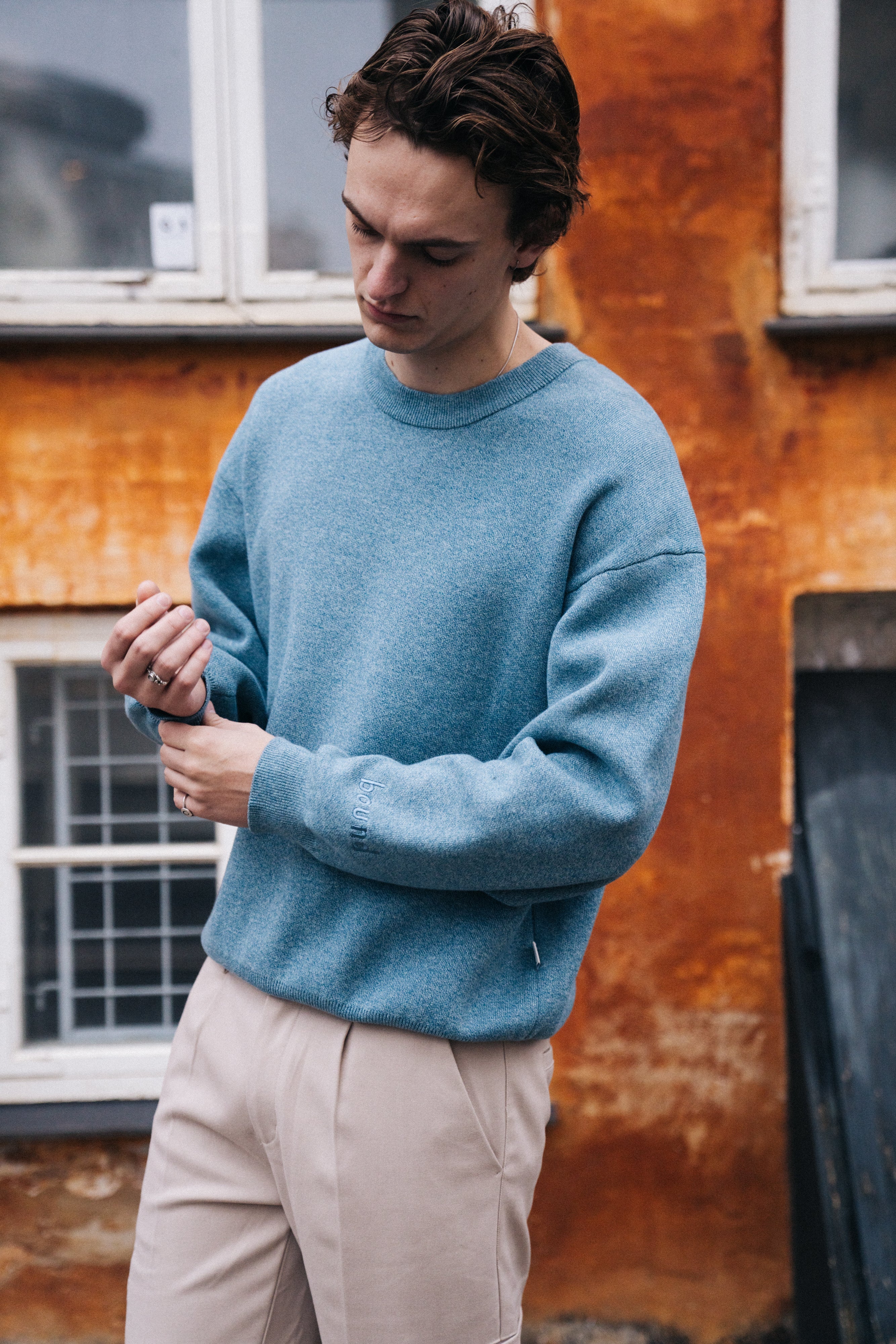 DELMAR KNIT SWEATER - AZURE BLUE