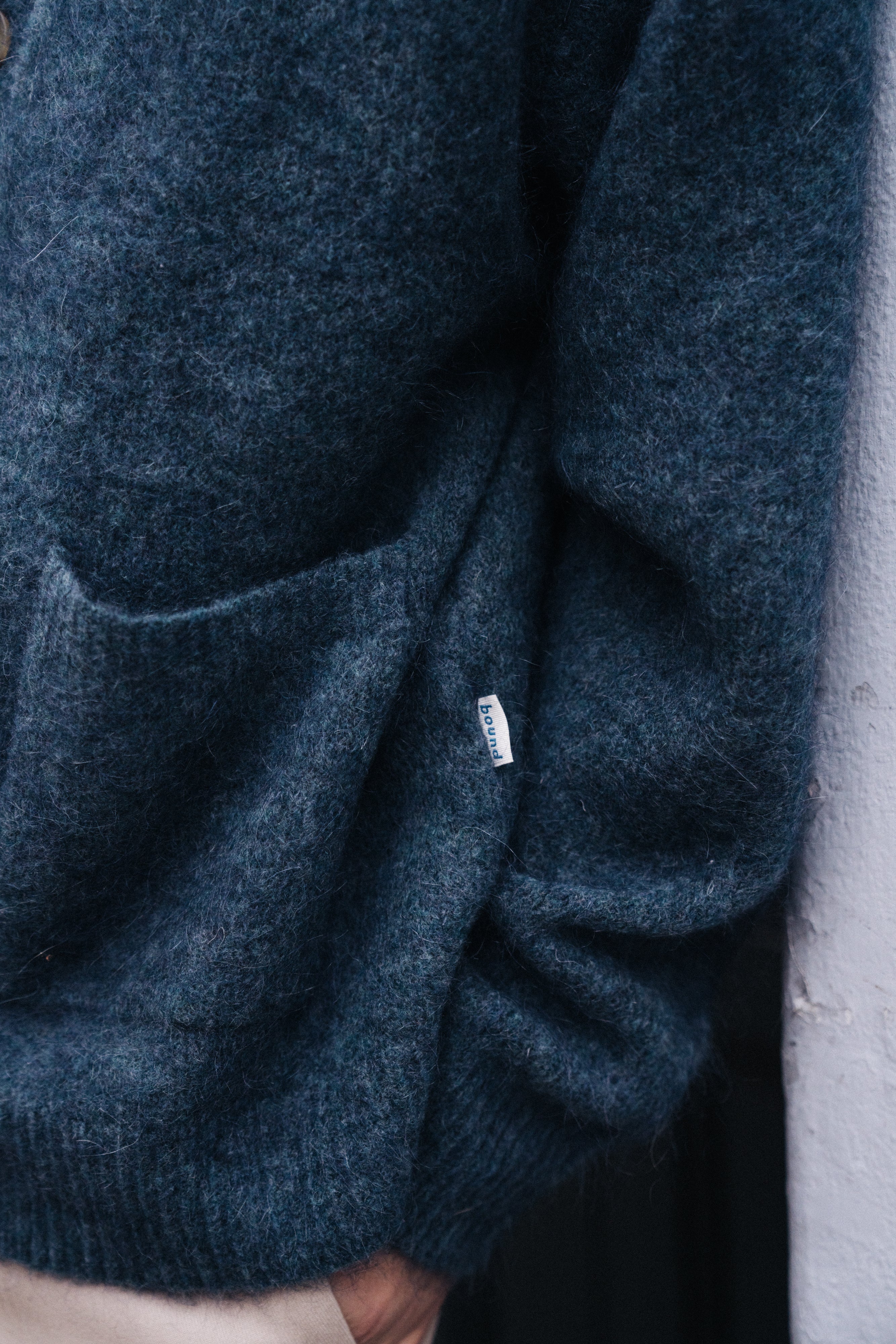 SAWYER MOHAIR CARDIGAN - INDIGO