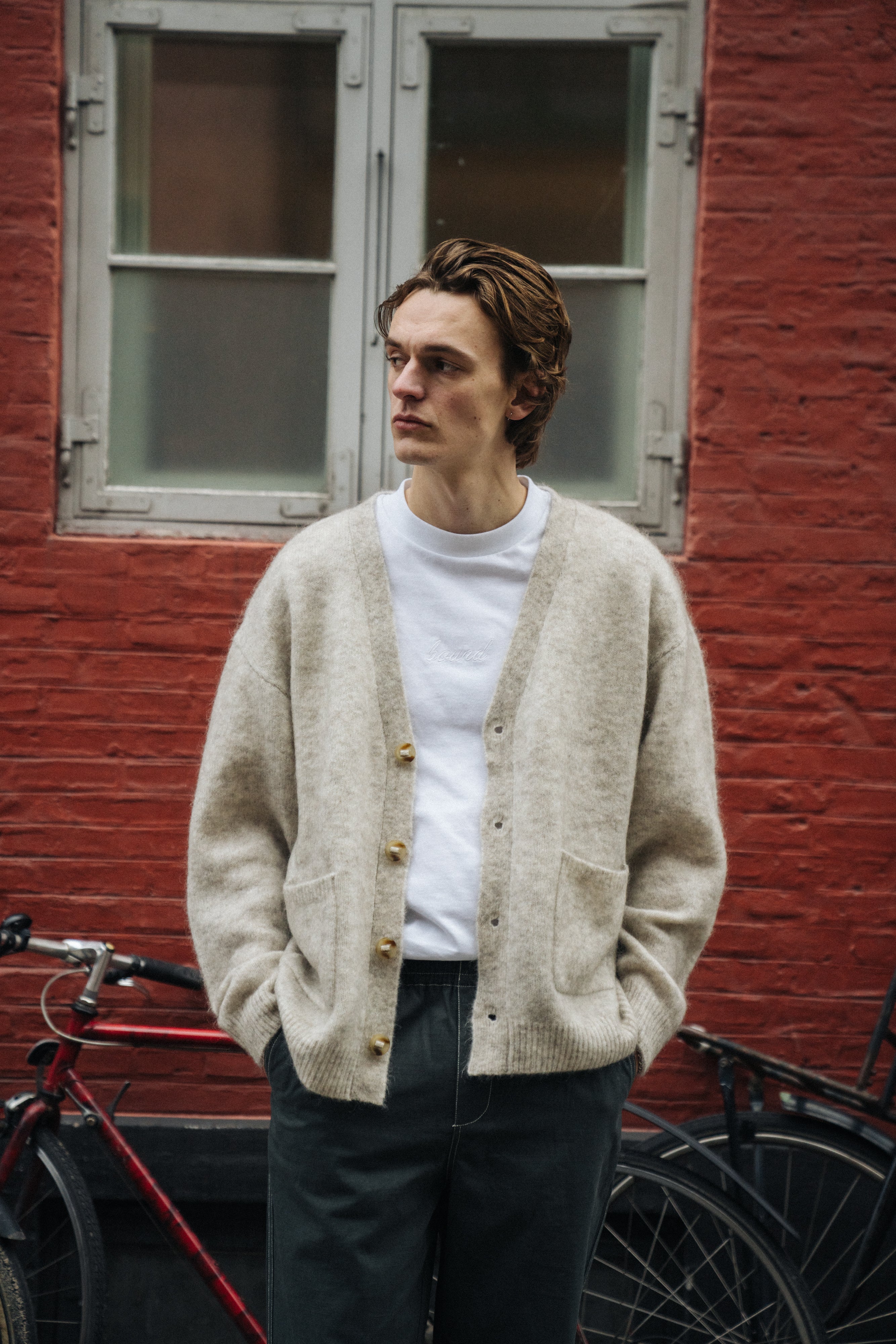 SAWYER MOHAIR CARDIGAN - MARBLE