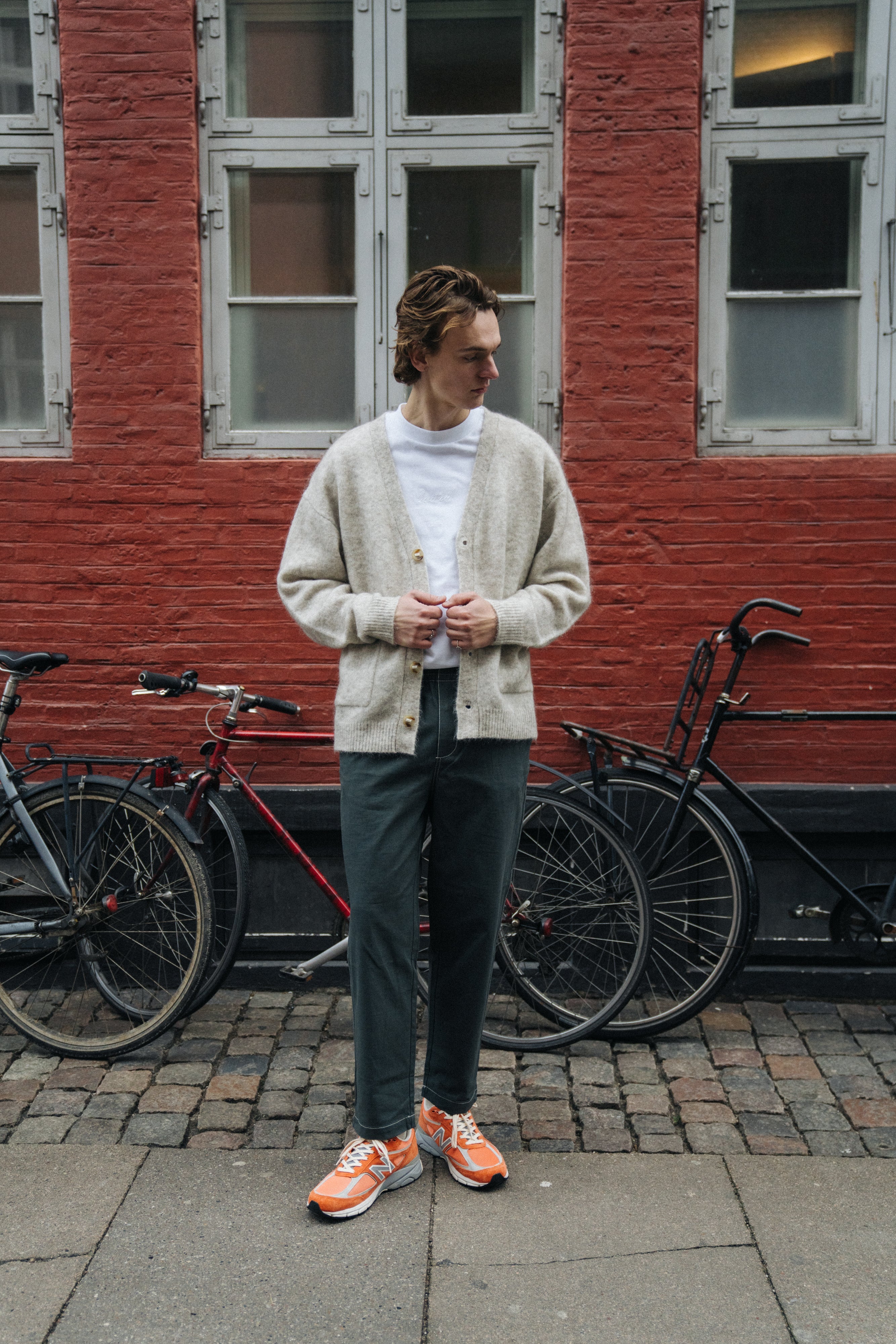 SAWYER MOHAIR CARDIGAN - MARBLE