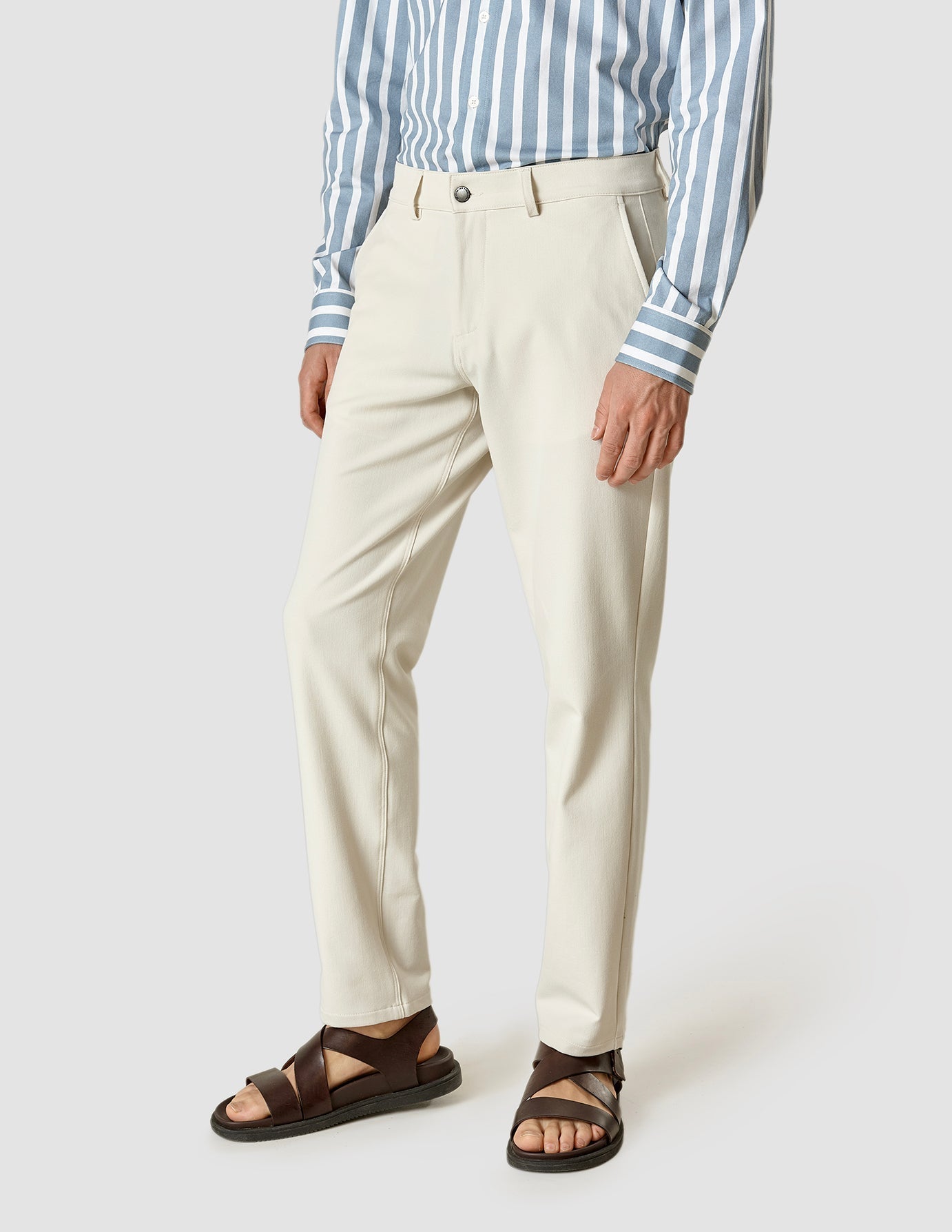 Pants Slim Off White