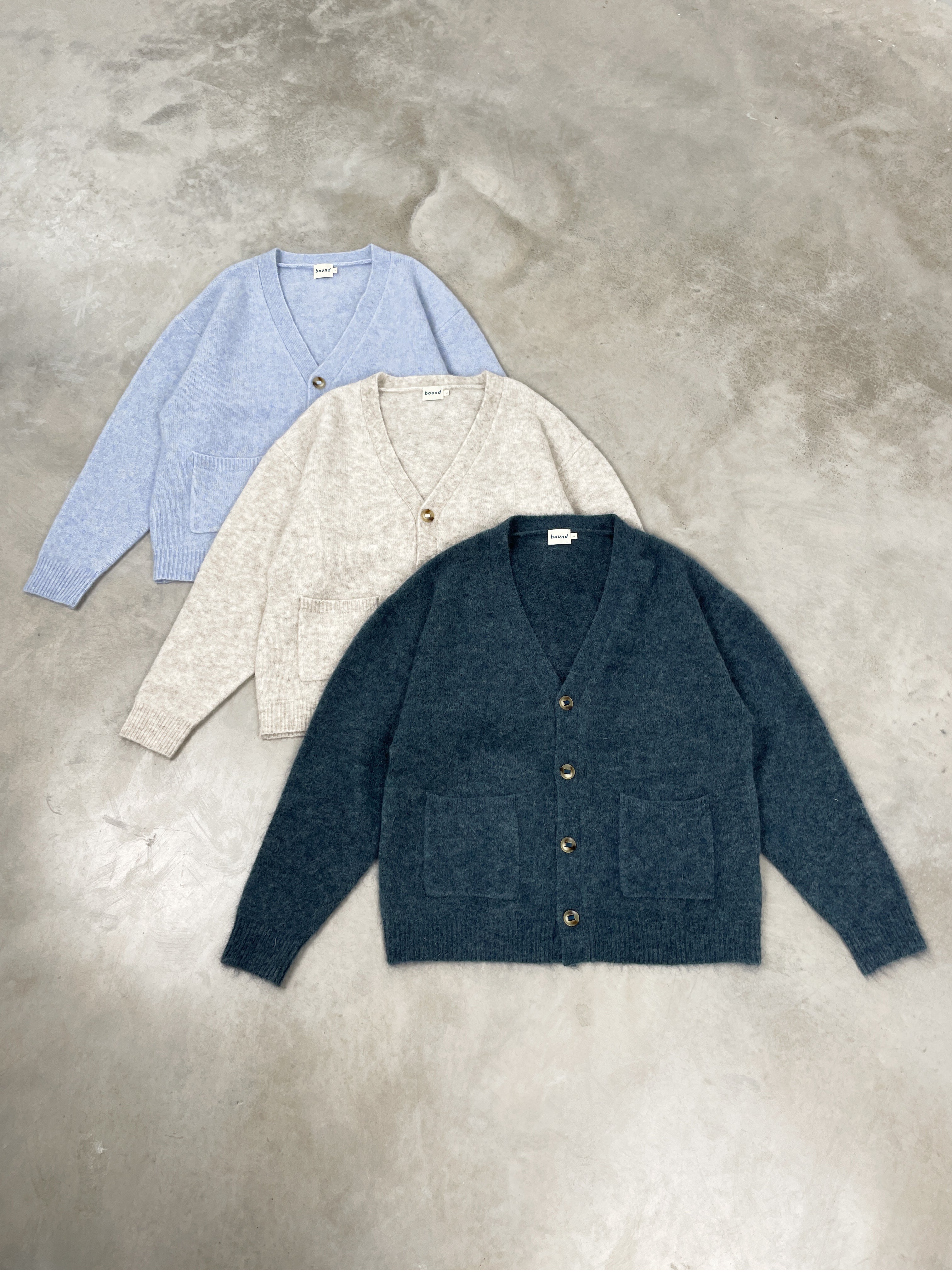 SAWYER MOHAIR CARDIGAN - MARBLE