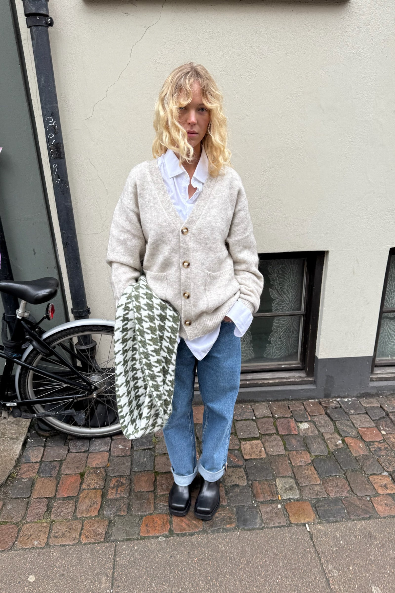 SAWYER MOHAIR CARDIGAN - MARBLE