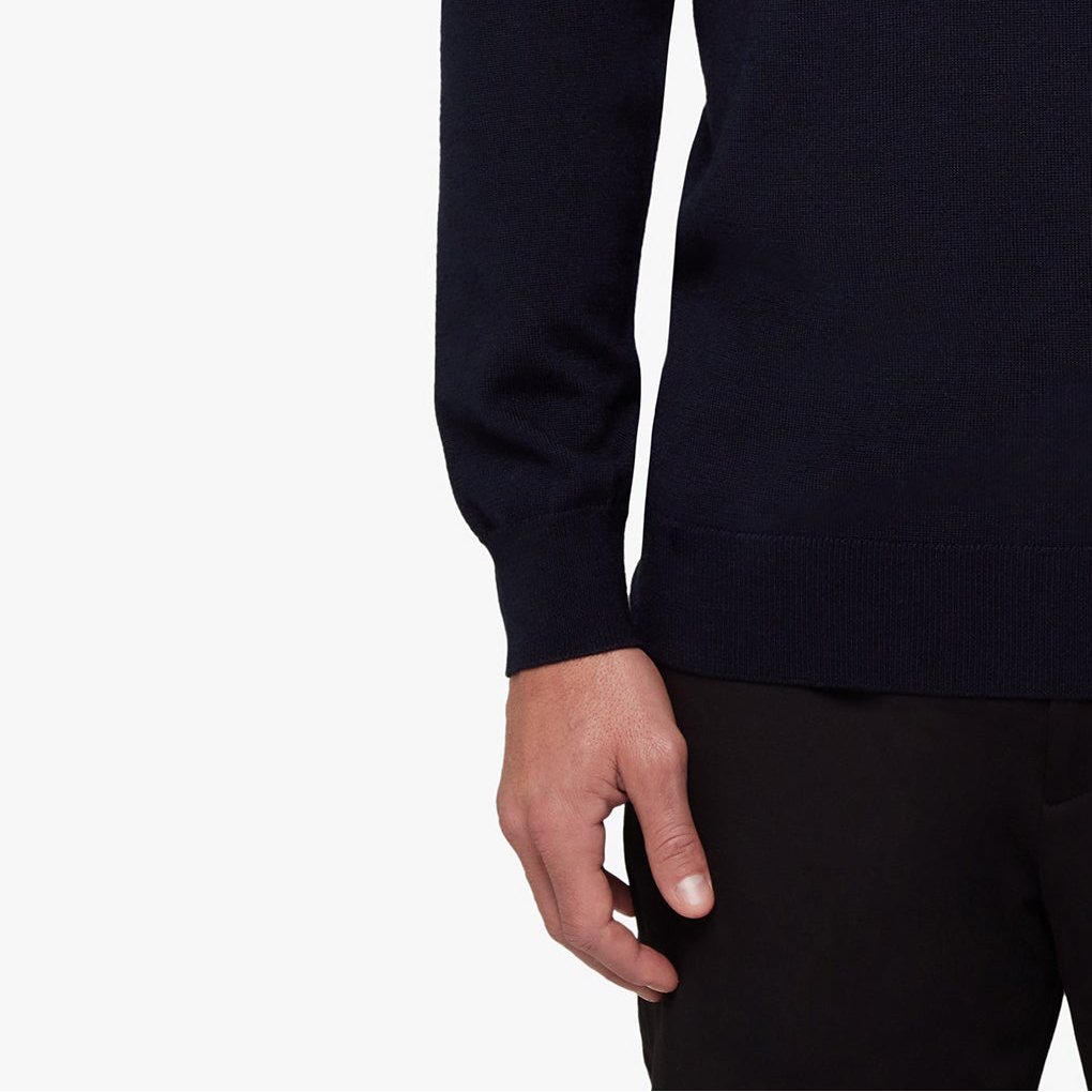 Merino Wool Silk Half Zip Mens