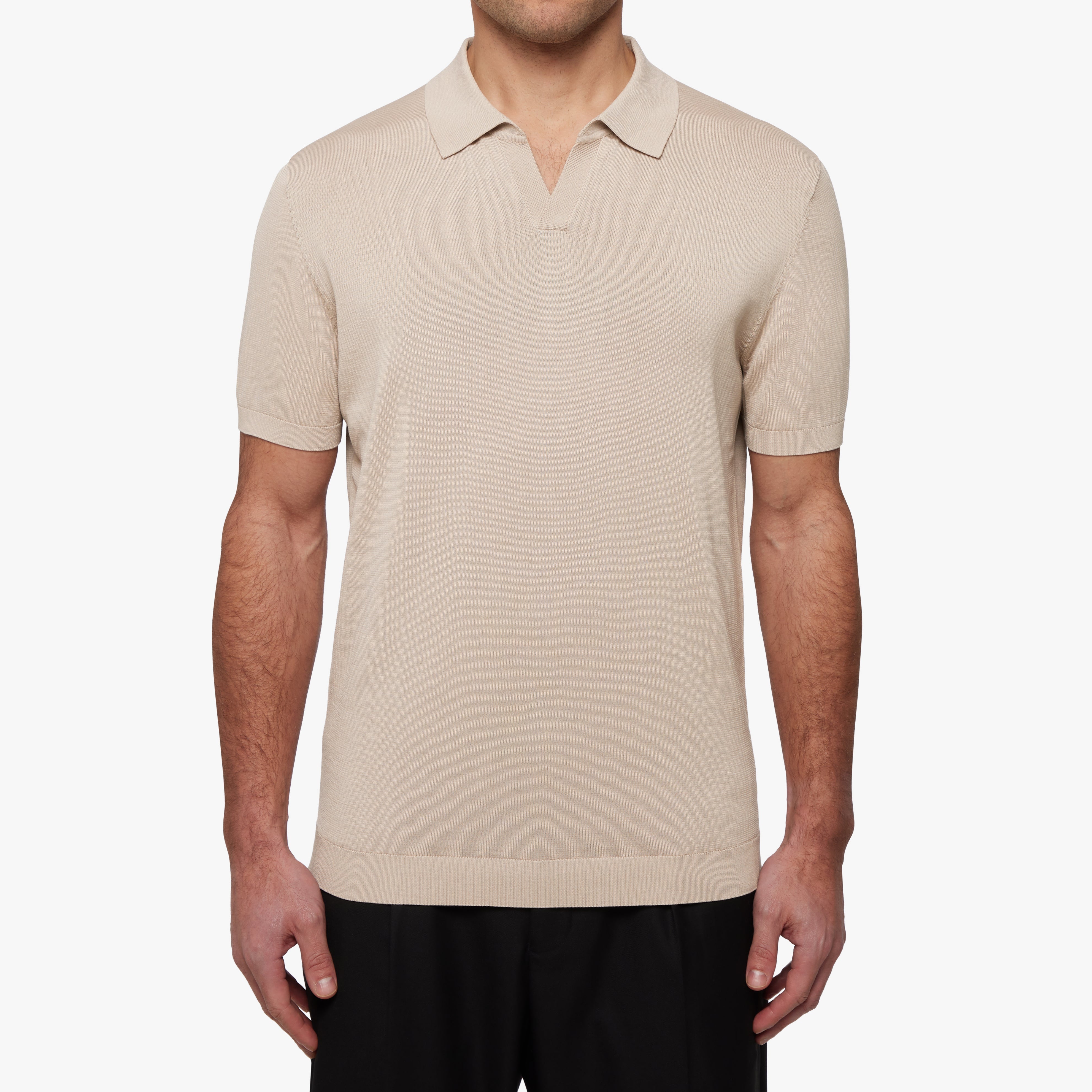 Cotton Silk Relaxed Polo Mens