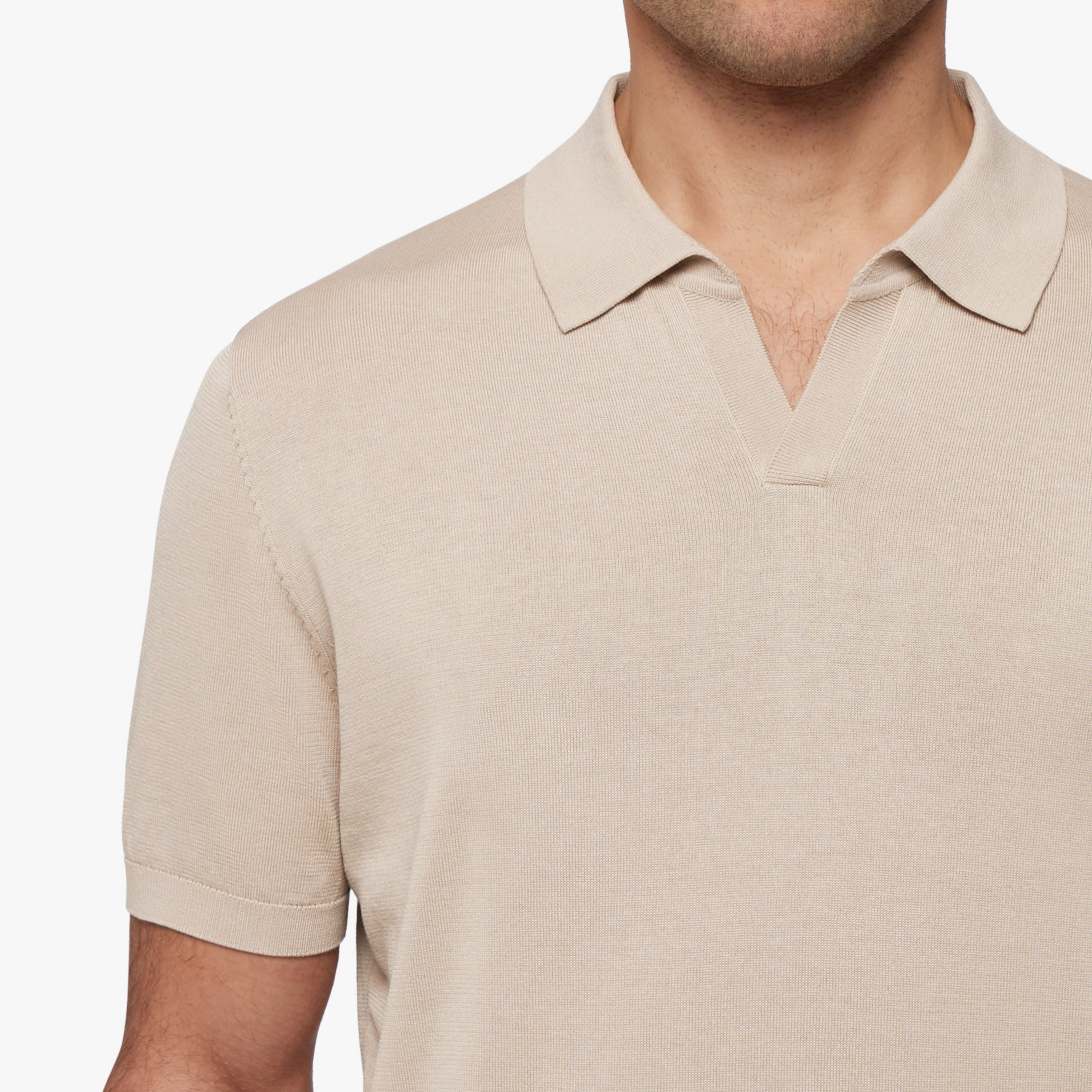 Cotton Silk Relaxed Polo Mens