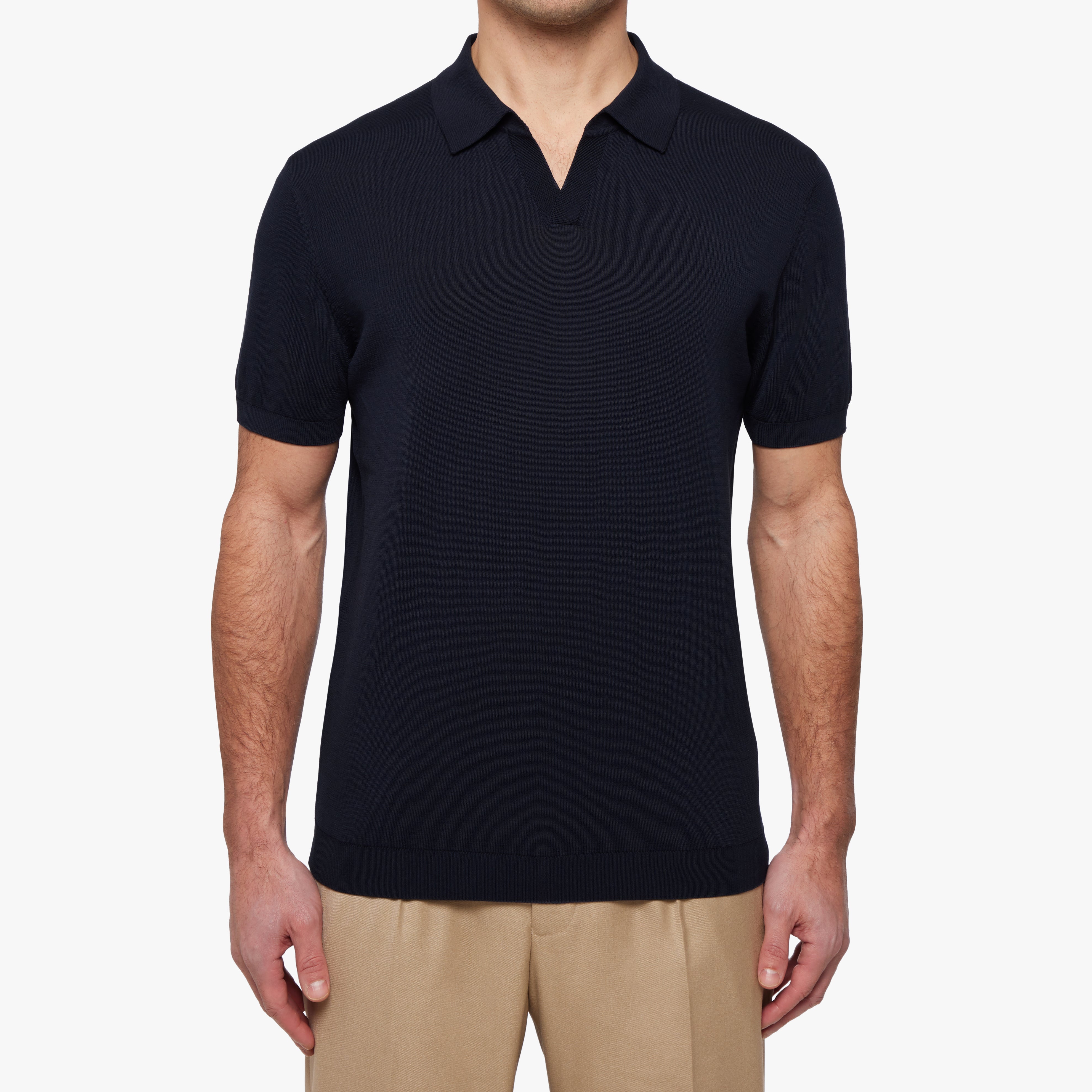 Cotton Silk Relaxed Polo Mens