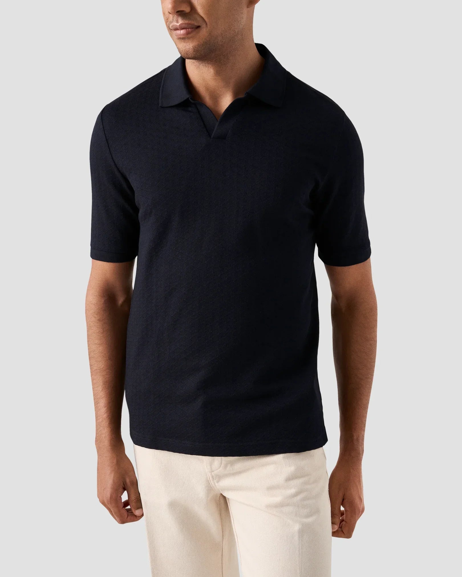 Eton Diamond Jaquard Polo Shirt