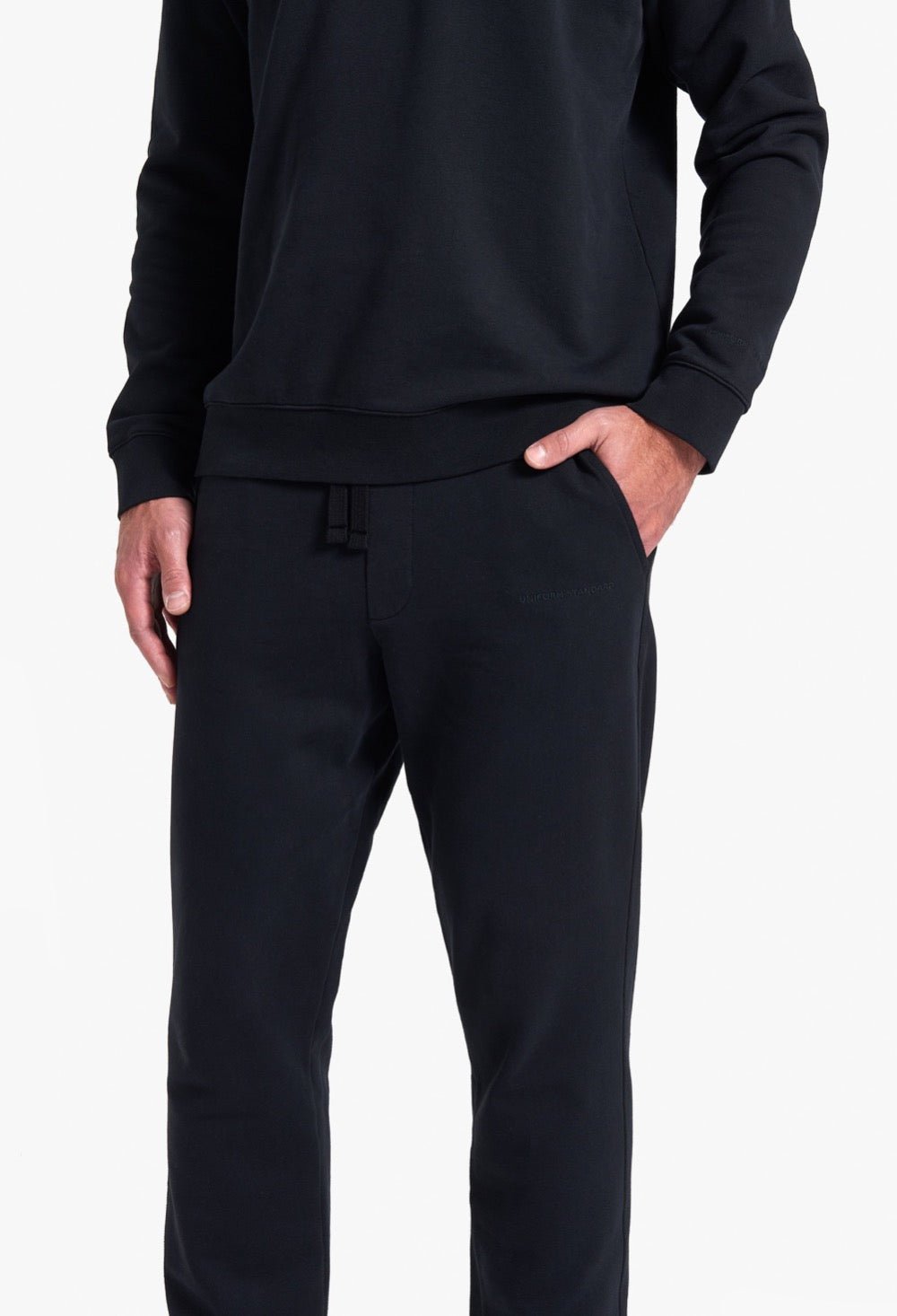 Organic Cotton Fleece Sweatpants Black